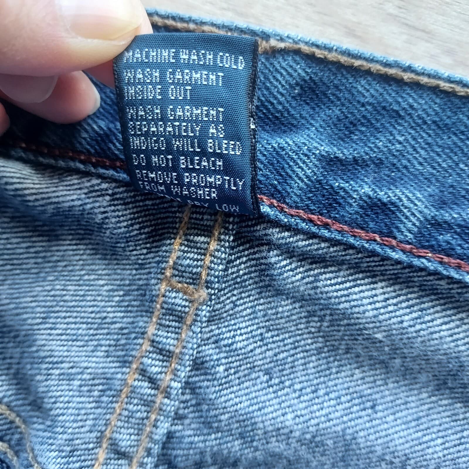 Polo Ralph Lauren Straight Leg Jeans Zip 100% Cotton Blue Men 38/34 - Thumbnail 7