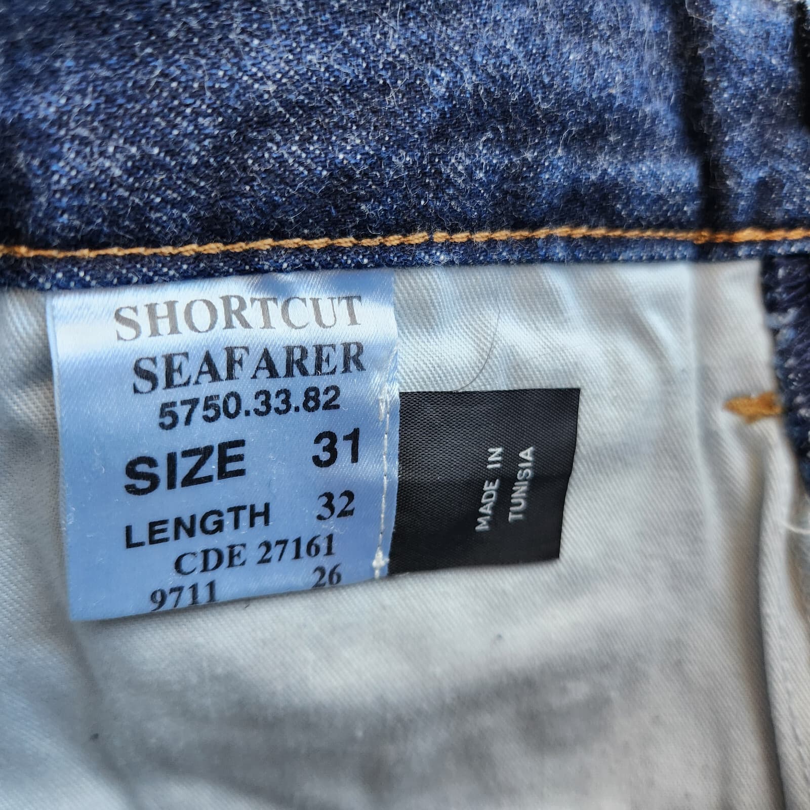 NWoT G-Star 952 Seafarer Shortcut Straight Jean Buttoy Fly Blue Cotton Men 31x32 - Thumbnail 9