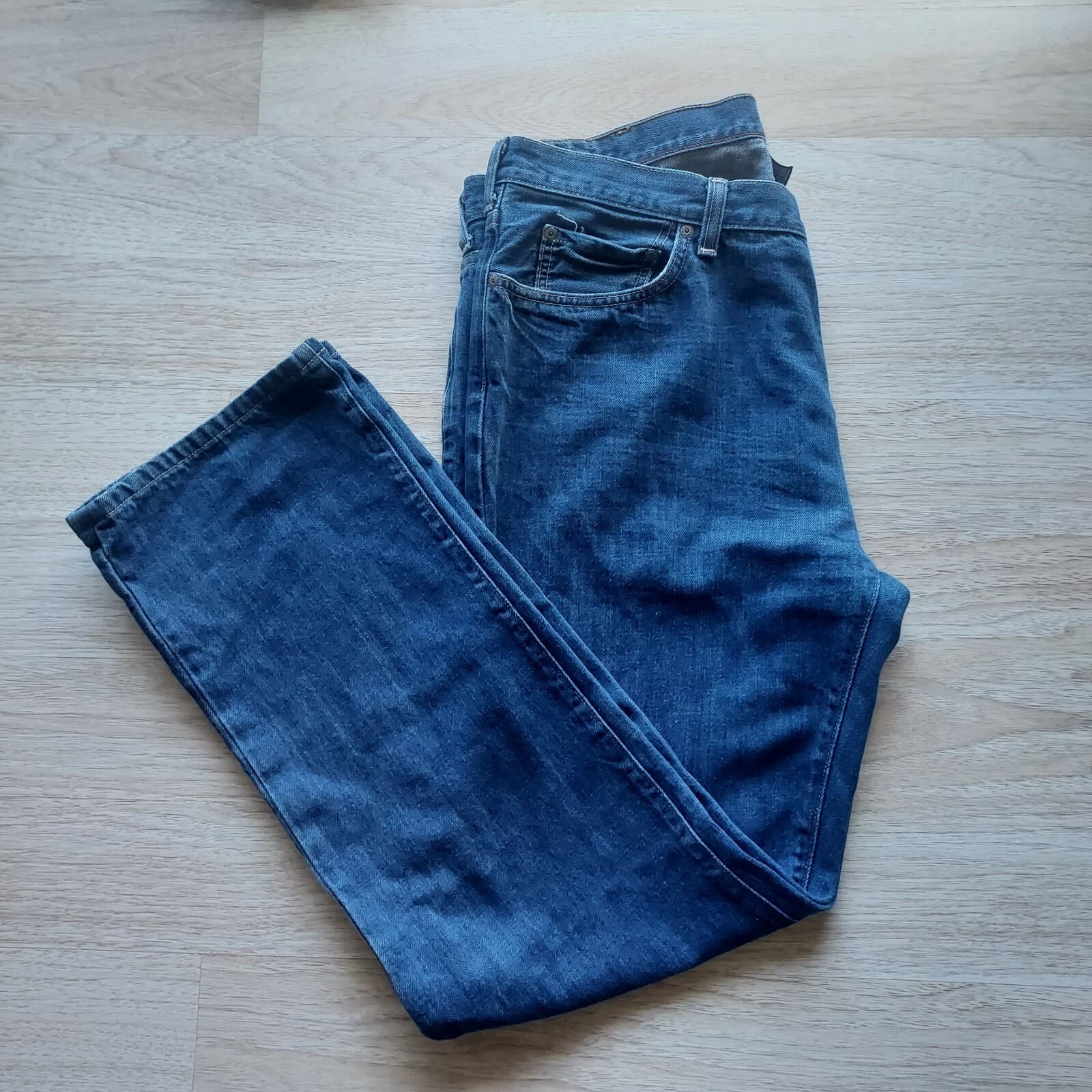 Polo Ralph Lauren Straight Leg Jeans Zip 100% Cotton Blue Men 38/34 - Thumbnail 2