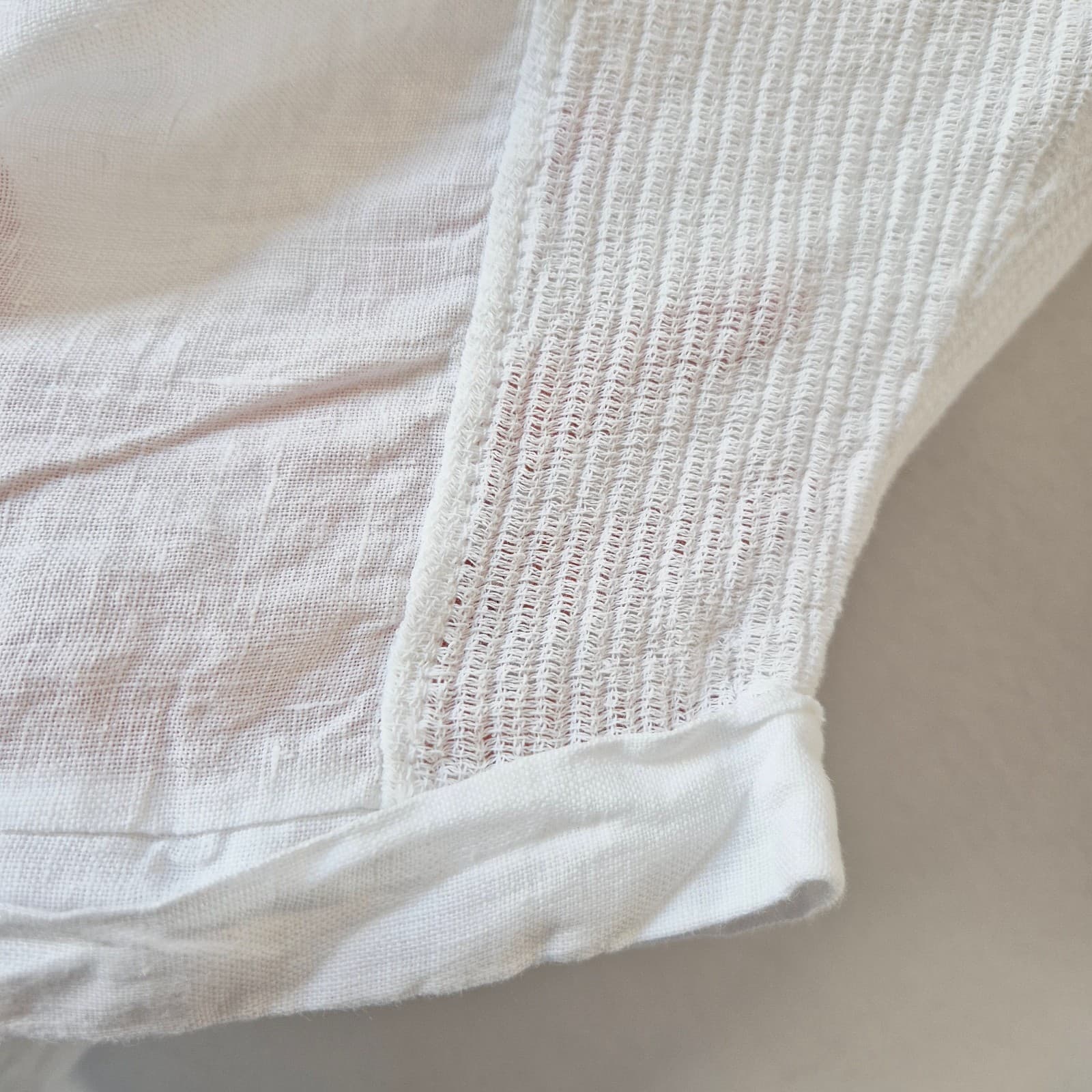 Lungo L'Arno Made in Italy 100%Linen Tunic Top Pullover Short Sleeve White Sz.1X - Thumbnail 5