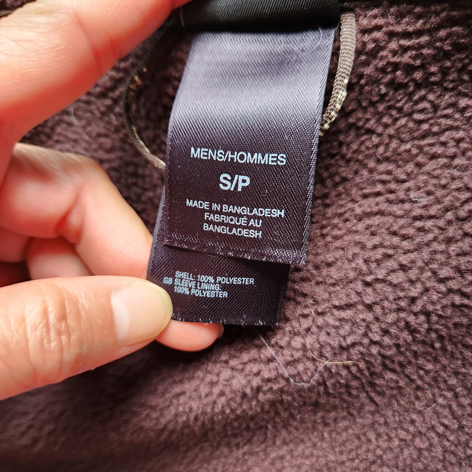 The Nort Face Men's Fleece Jacket Full-Zip Mock Neck Pocket Dark Brown Sz.S - Thumbnail 10