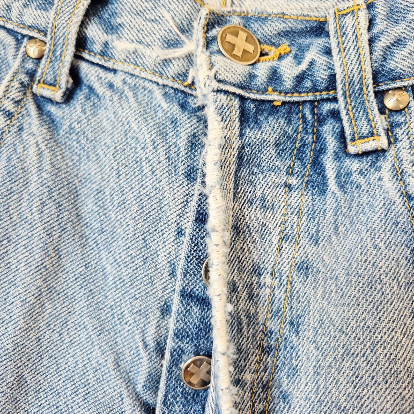 Vintage Dr.Martens Air Wair USA Loose Fit Cut-Off Button-Fly Denim Shorts Sz.31 - Thumbnail 3