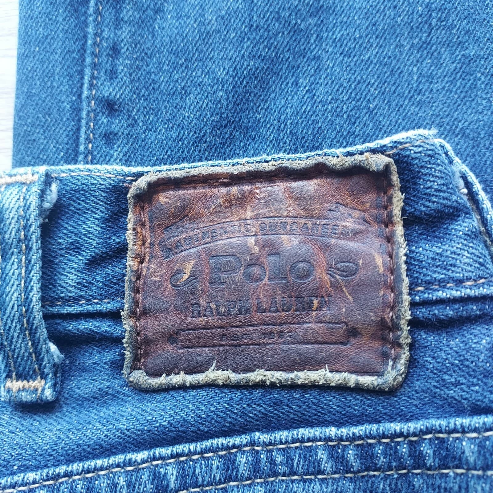Polo Ralph Lauren Straight Leg Jeans Zip 100% Cotton Blue Men 38/34 - Thumbnail 9