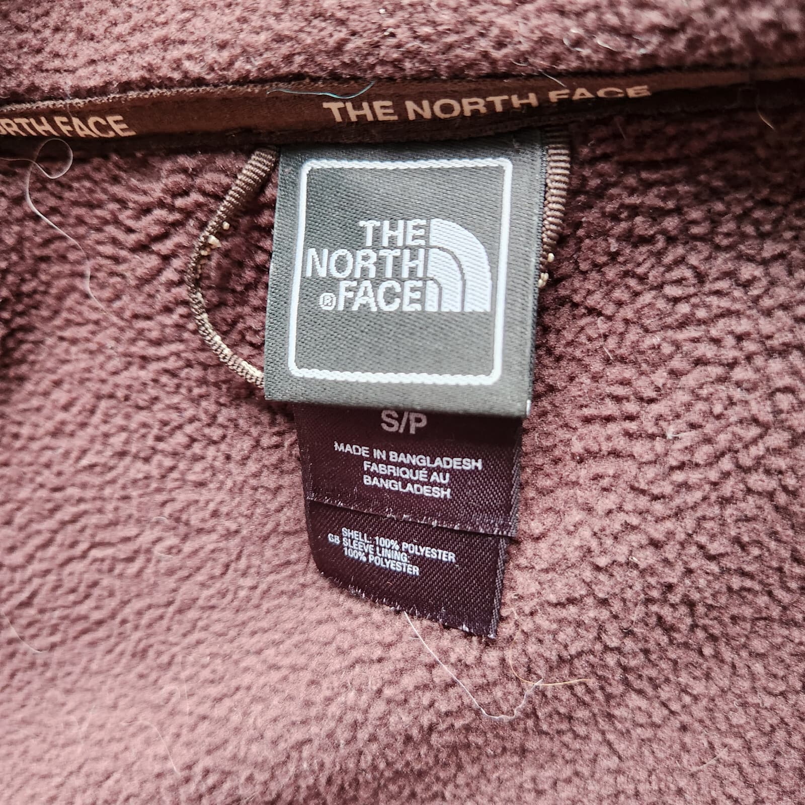 The Nort Face Men's Fleece Jacket Full-Zip Mock Neck Pocket Dark Brown Sz.S - Thumbnail 9