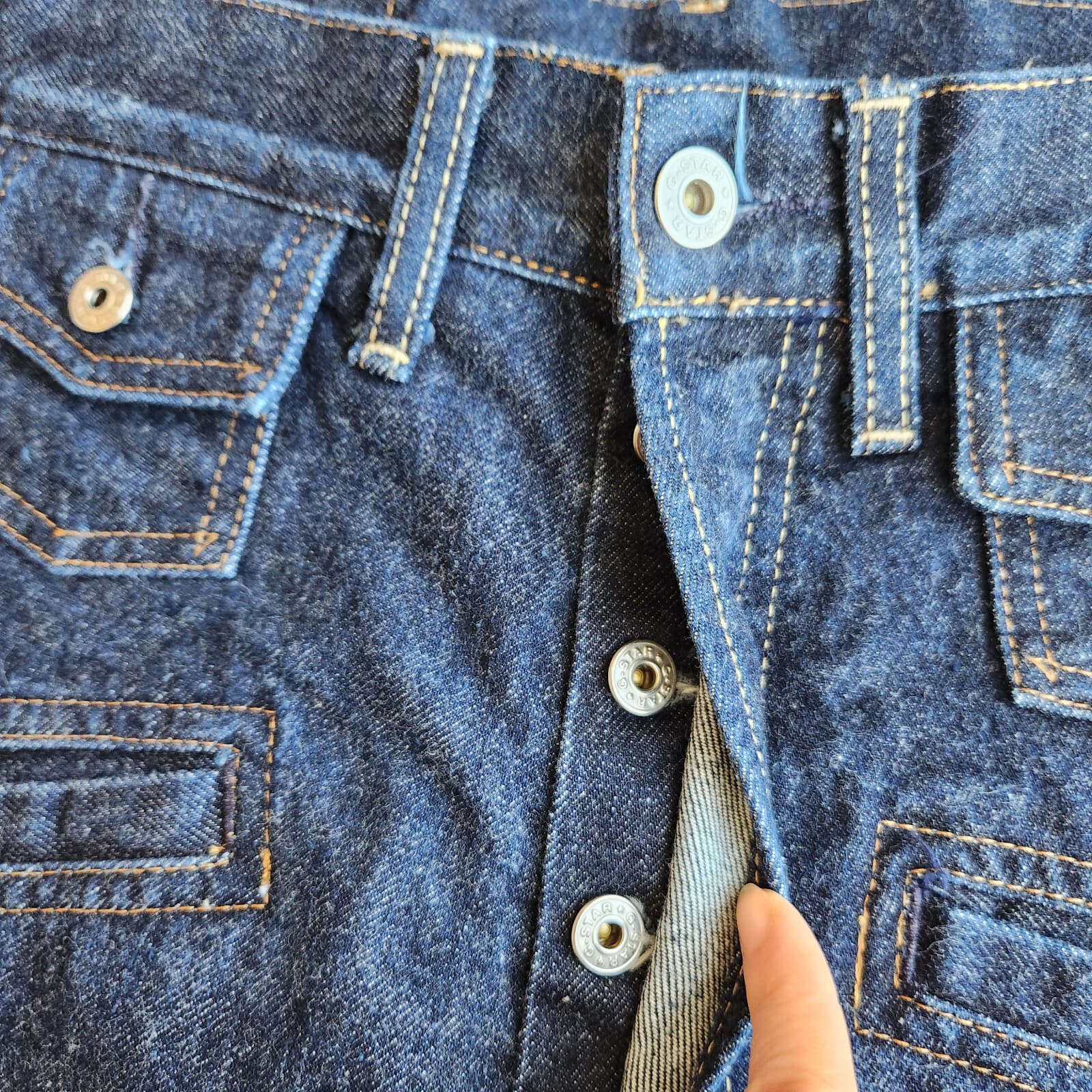 NWoT G-Star 952 Seafarer Shortcut Straight Jean Buttoy Fly Blue Cotton Men 31x32 - Thumbnail 4