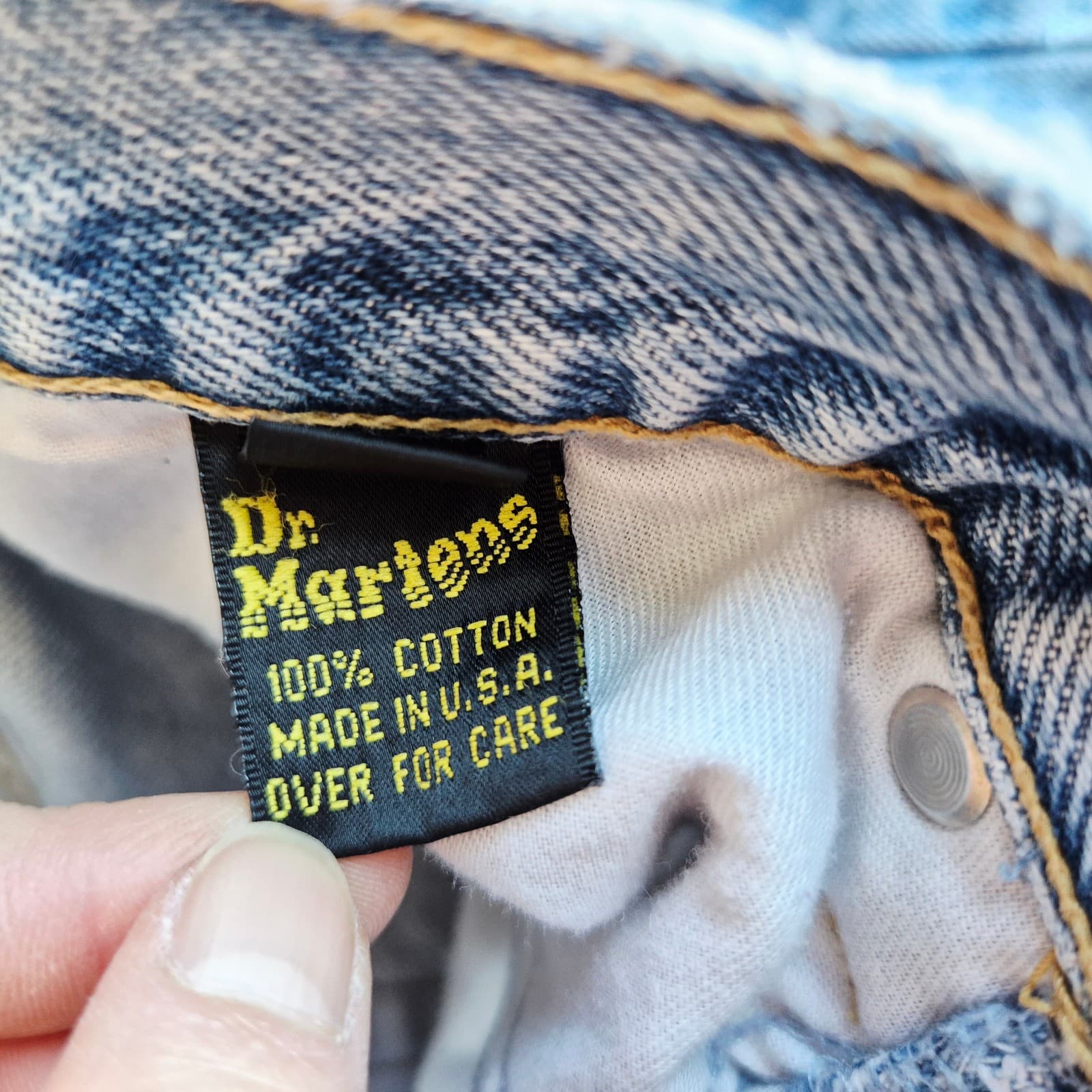 Vintage Dr.Martens Air Wair USA Loose Fit Cut-Off Button-Fly Denim Shorts Sz.31 - Thumbnail 8