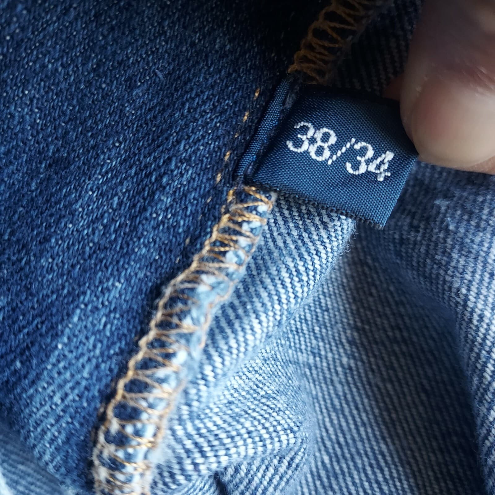 Polo Ralph Lauren Straight Leg Jeans Zip 100% Cotton Blue Men 38/34 - Thumbnail 8
