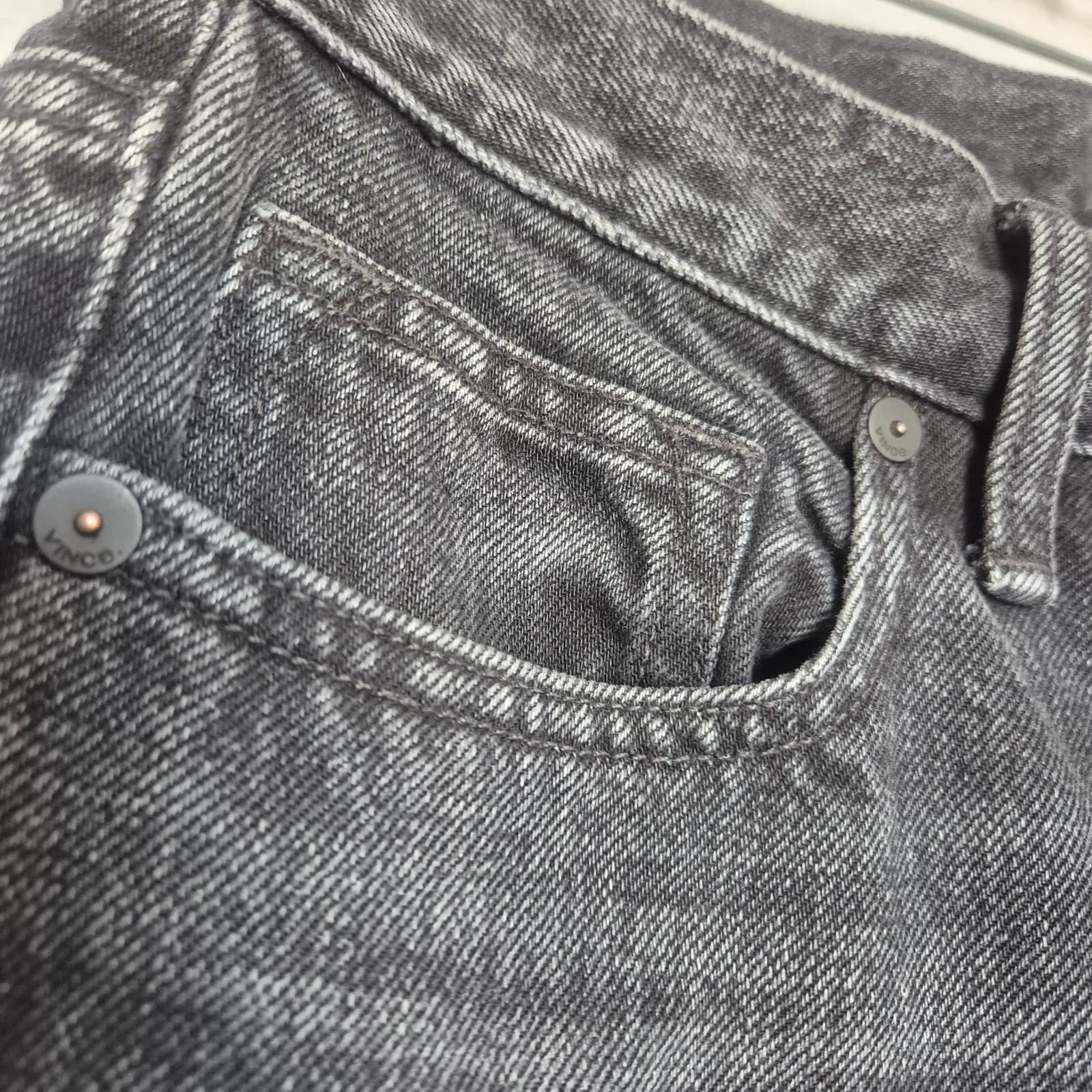 Vince Tomboy Relaxed Fit Jeans Italian Cotton Medium Washed Black Women's 27 - Thumbnail 7