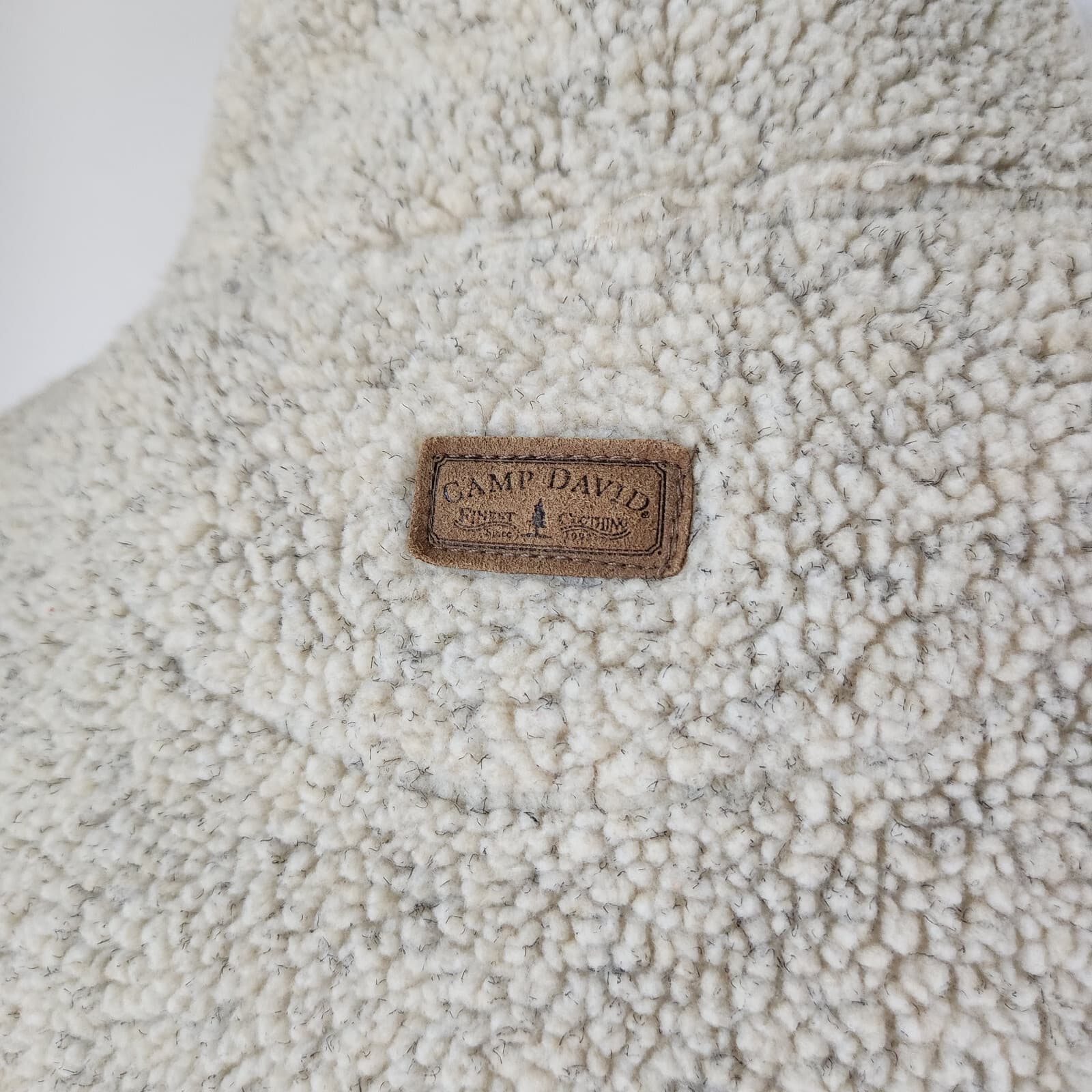 Disney Land x Camp David California Fleece Jacket Quarter Zip Pocket Beige Sz.M - Thumbnail 5