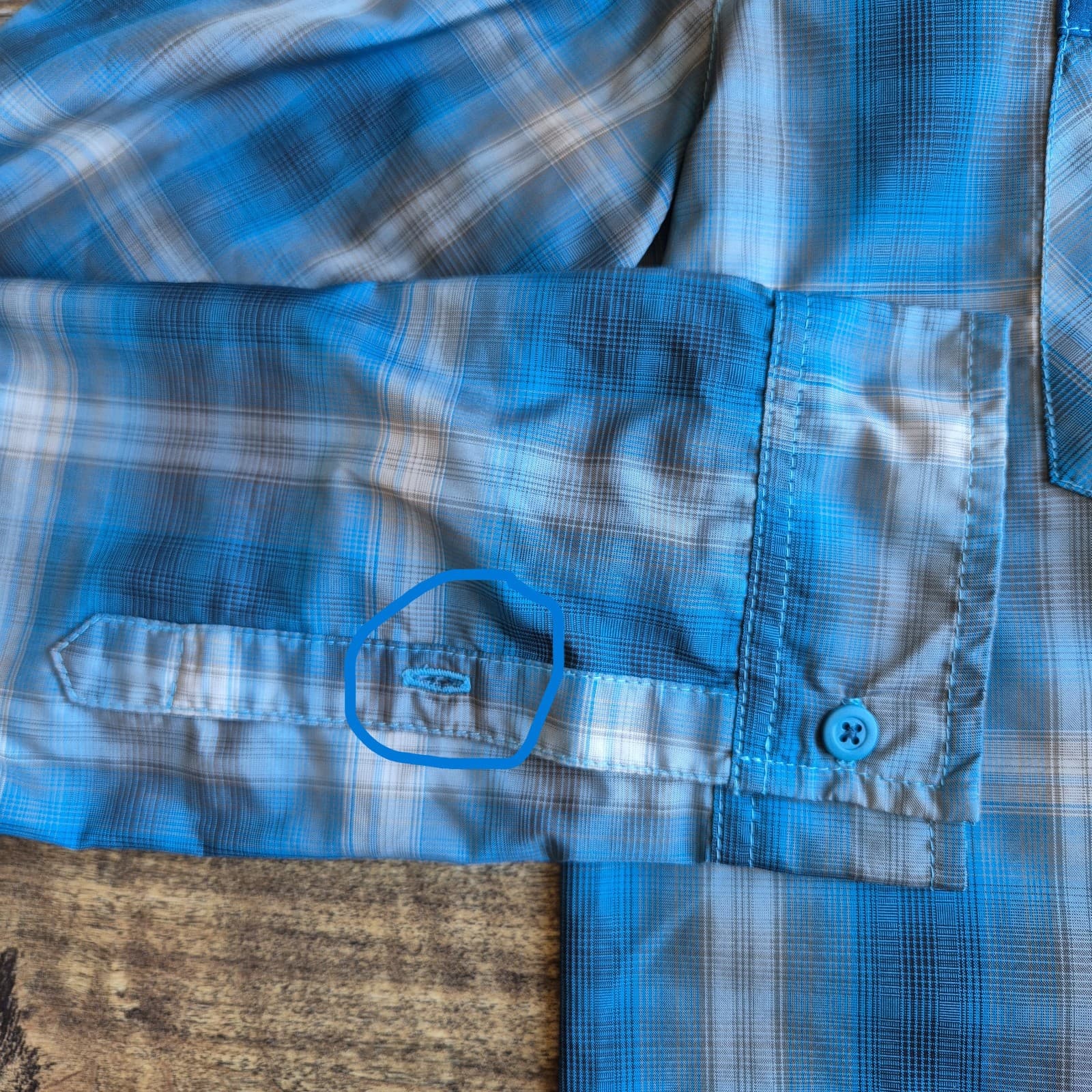KUHL Outdoor Camping Button-Up Shirt Blue Plaid Long Sleeve Pocket Women's M - Thumbnail 8