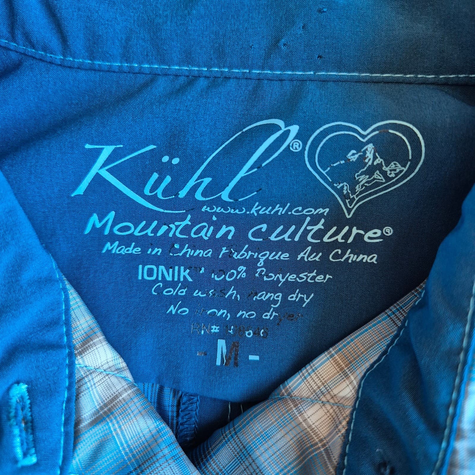 KUHL Outdoor Camping Button-Up Shirt Blue Plaid Long Sleeve Pocket Women's M - Thumbnail 9