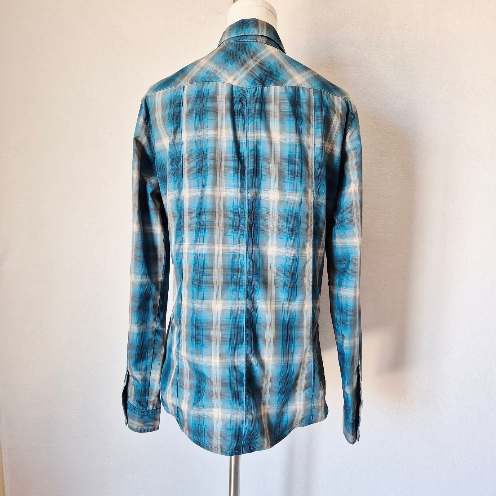 KUHL Outdoor Camping Button-Up Shirt Blue Plaid Long Sleeve Pocket Women's M - Thumbnail 6