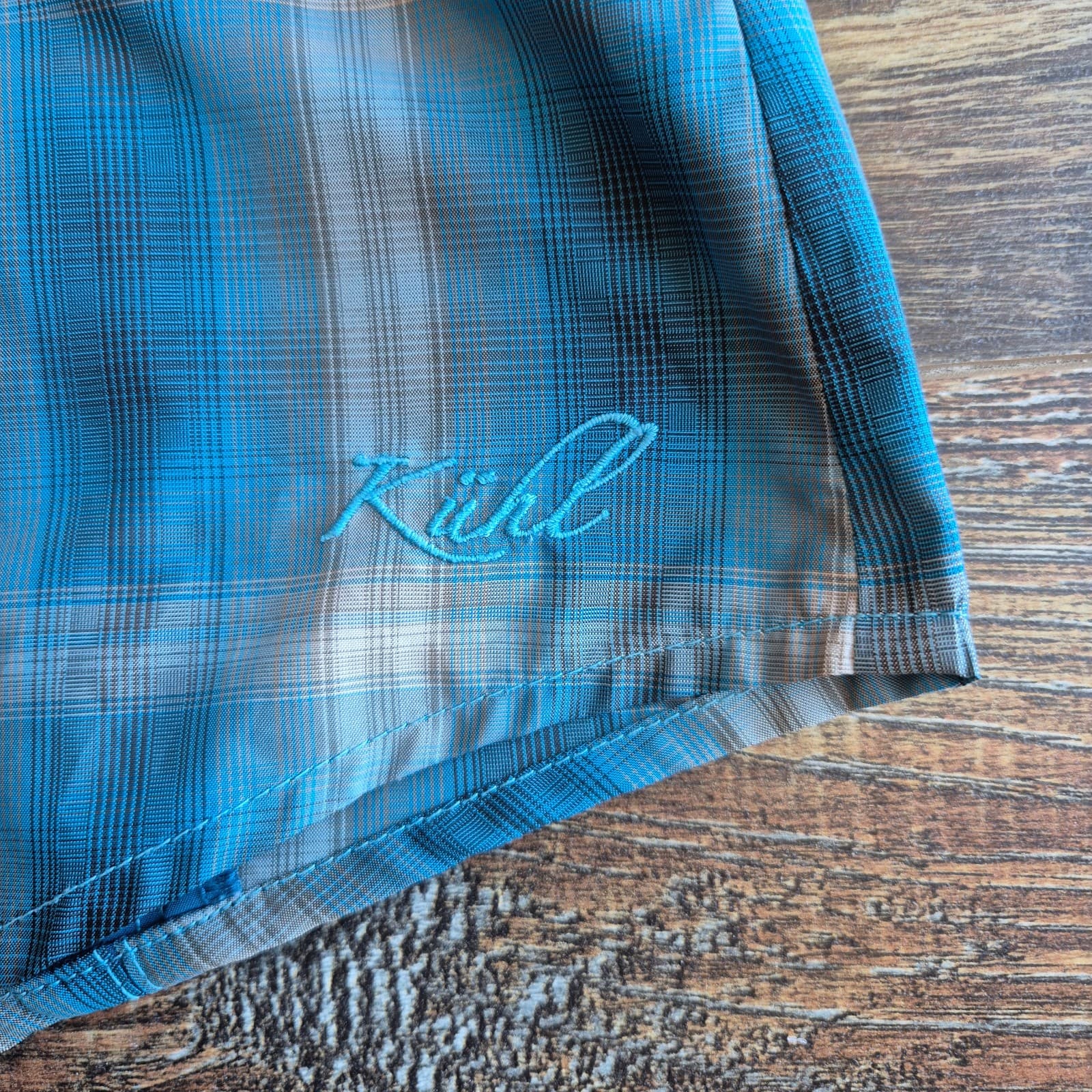 KUHL Outdoor Camping Button-Up Shirt Blue Plaid Long Sleeve Pocket Women's M - Thumbnail 7