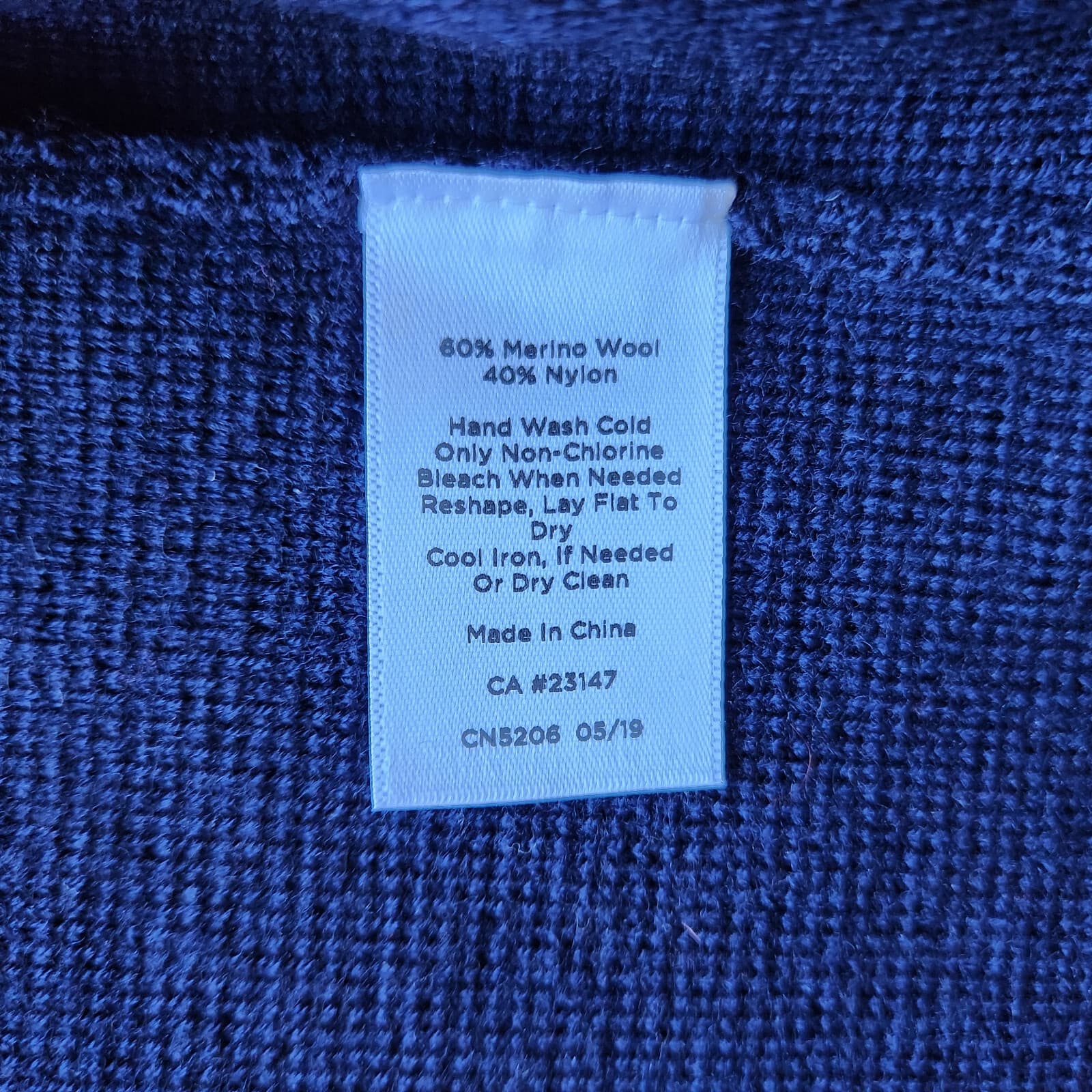 EUC Talbots Merino Wool Blend Open Long-Cardigan Sweater Colorblock Grey Blue LP - Thumbnail 10