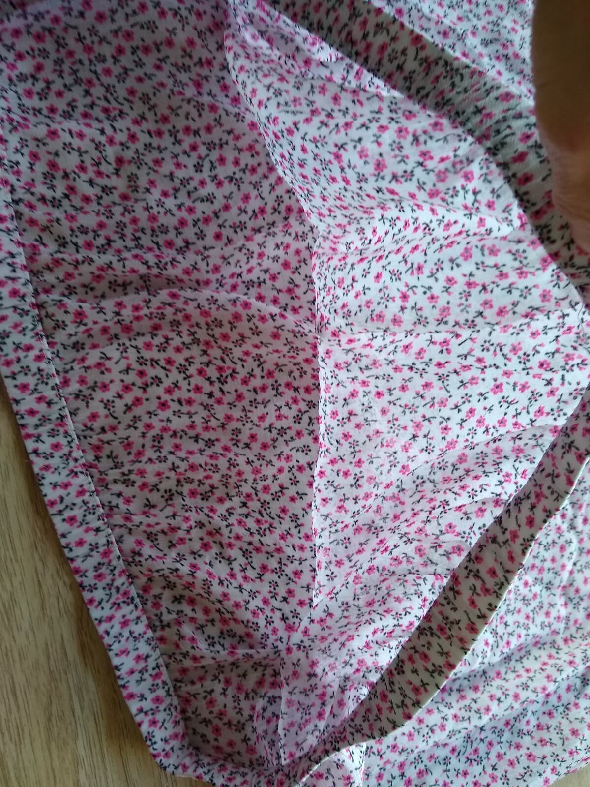 TORRID Sheer Chiffon Embroidered Lace Top Blouse 3/4 Sleeve Floral Pink Sz.0 - Thumbnail 7