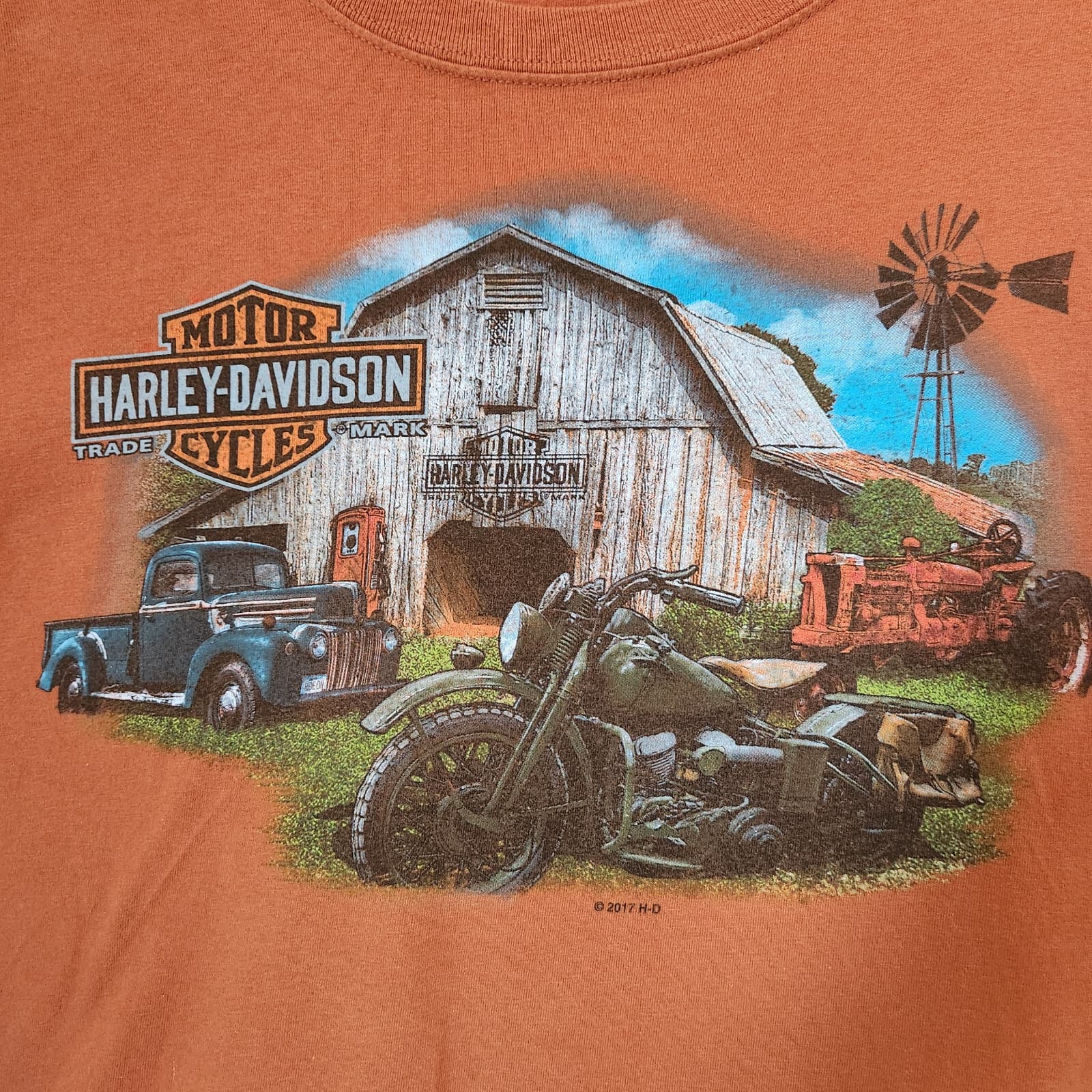 Harley-Davidson Grand Canyon Route 66 Graphic T-Shirt Orange Men Chest 47" L/XL - Thumbnail 4