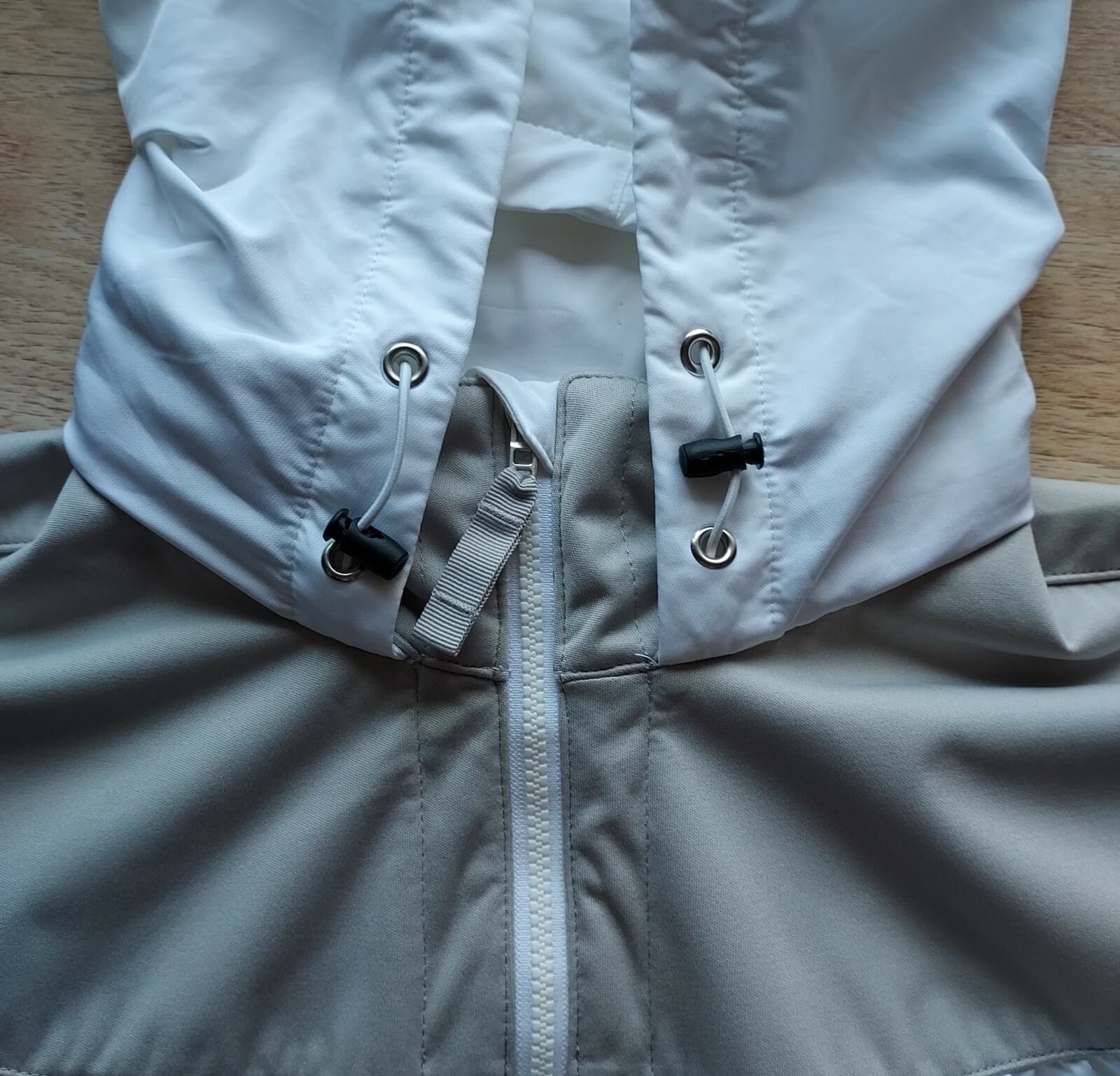 Nike Golf Activewear Hooded Jacket Full-Zip Pocket White Gray Women Sz.M - Thumbnail 10