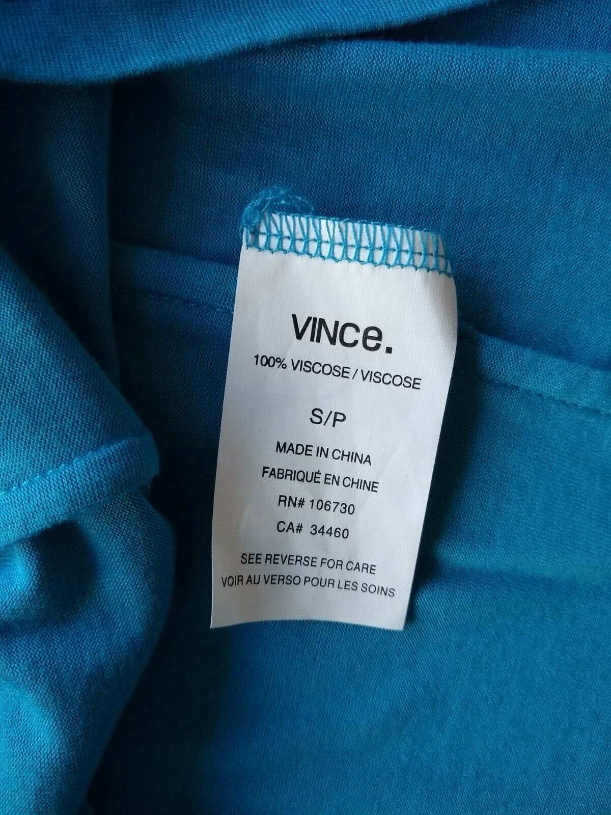 VINCE 100% Viscose Knit Tank Top Scoop-neck Sleeveless Blue Sz.S - Thumbnail 9