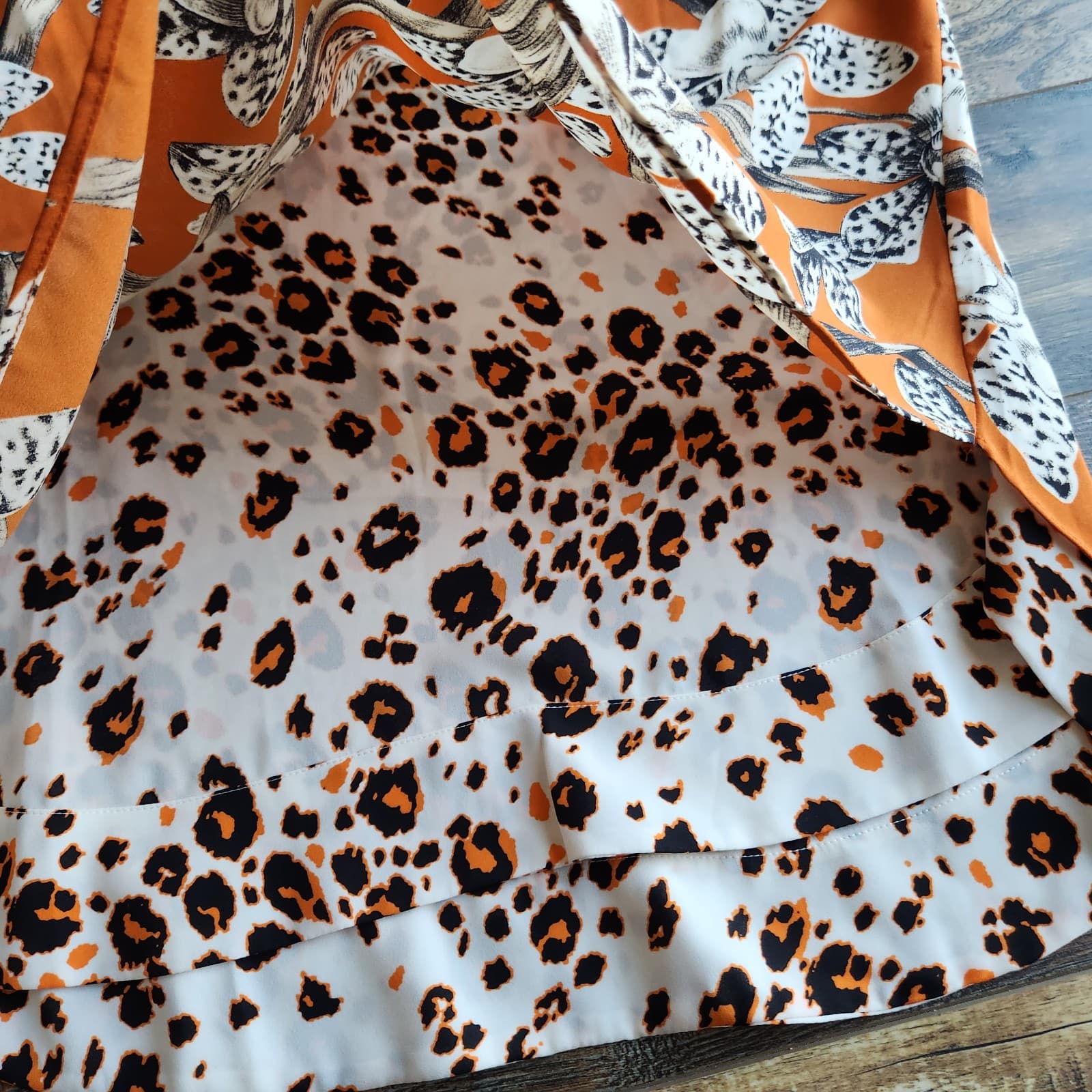 NWT Chico's Reversible Tank Top Desert Blooms Sunburst Chiffon Layer Sz.10 $65 - Thumbnail 8