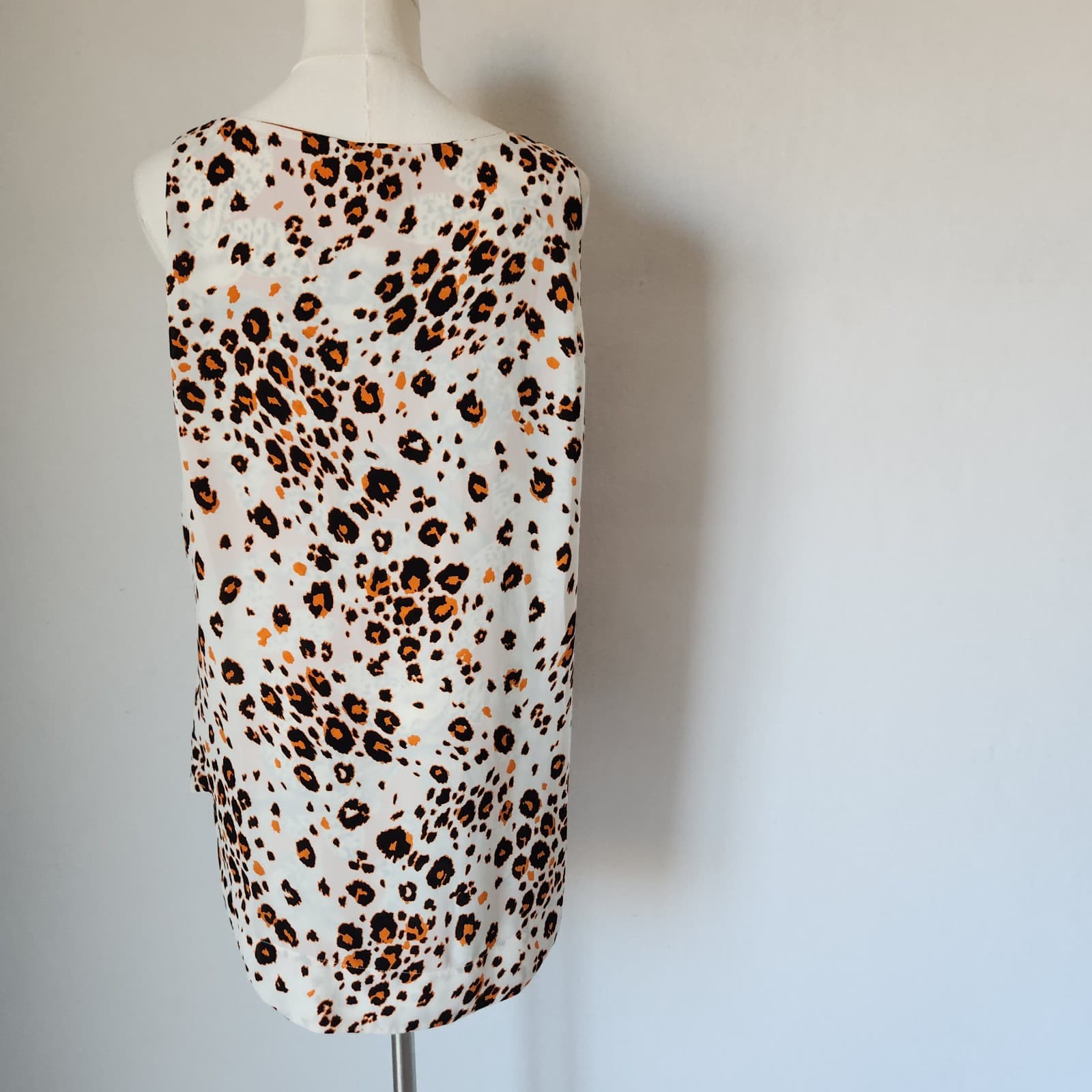 NWT Chico's Reversible Tank Top Desert Blooms Sunburst Chiffon Layer Sz.10 $65 - Thumbnail 6
