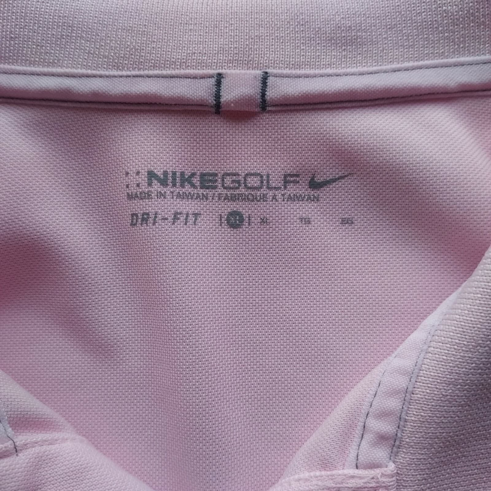 Nike Golf Dri-Fit Polo Shirt Short Sleeve Pink Polyester Men Sz.XL - Thumbnail 5