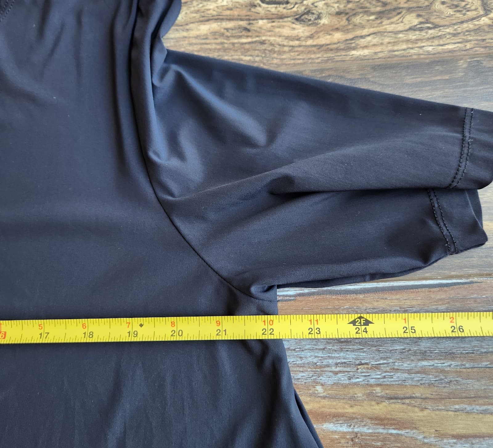 Bryn Walker Seamus Lagenlook Italian Fabric Jersey Top Short Sleeve Black Sz.M - Thumbnail 11