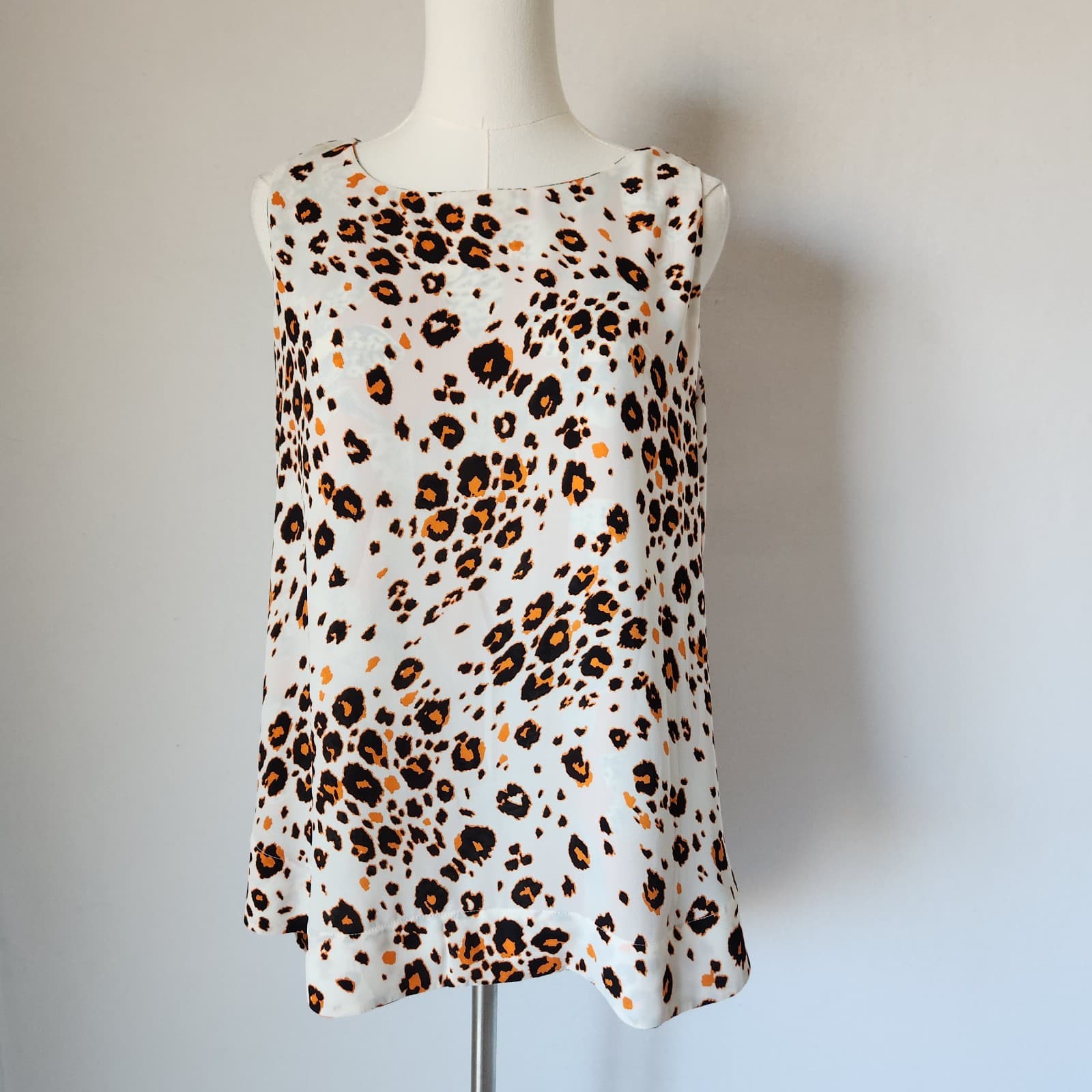 NWT Chico's Reversible Tank Top Desert Blooms Sunburst Chiffon Layer Sz.10 $65 - Thumbnail 5