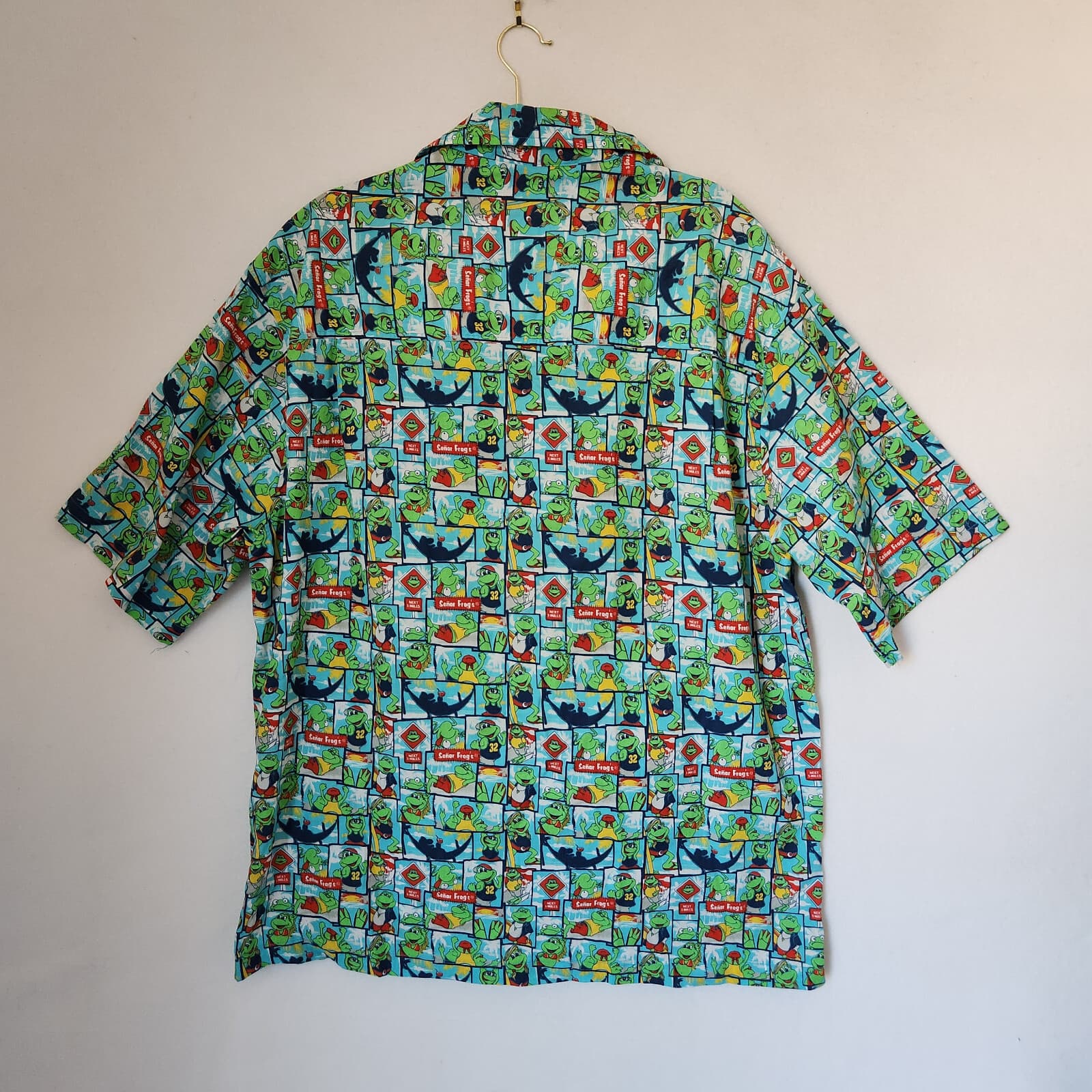 Senor Frog's Edesa Button-Down Hawaii Shirt Short Sleeve Multicolor Cotton Men M - Thumbnail 4
