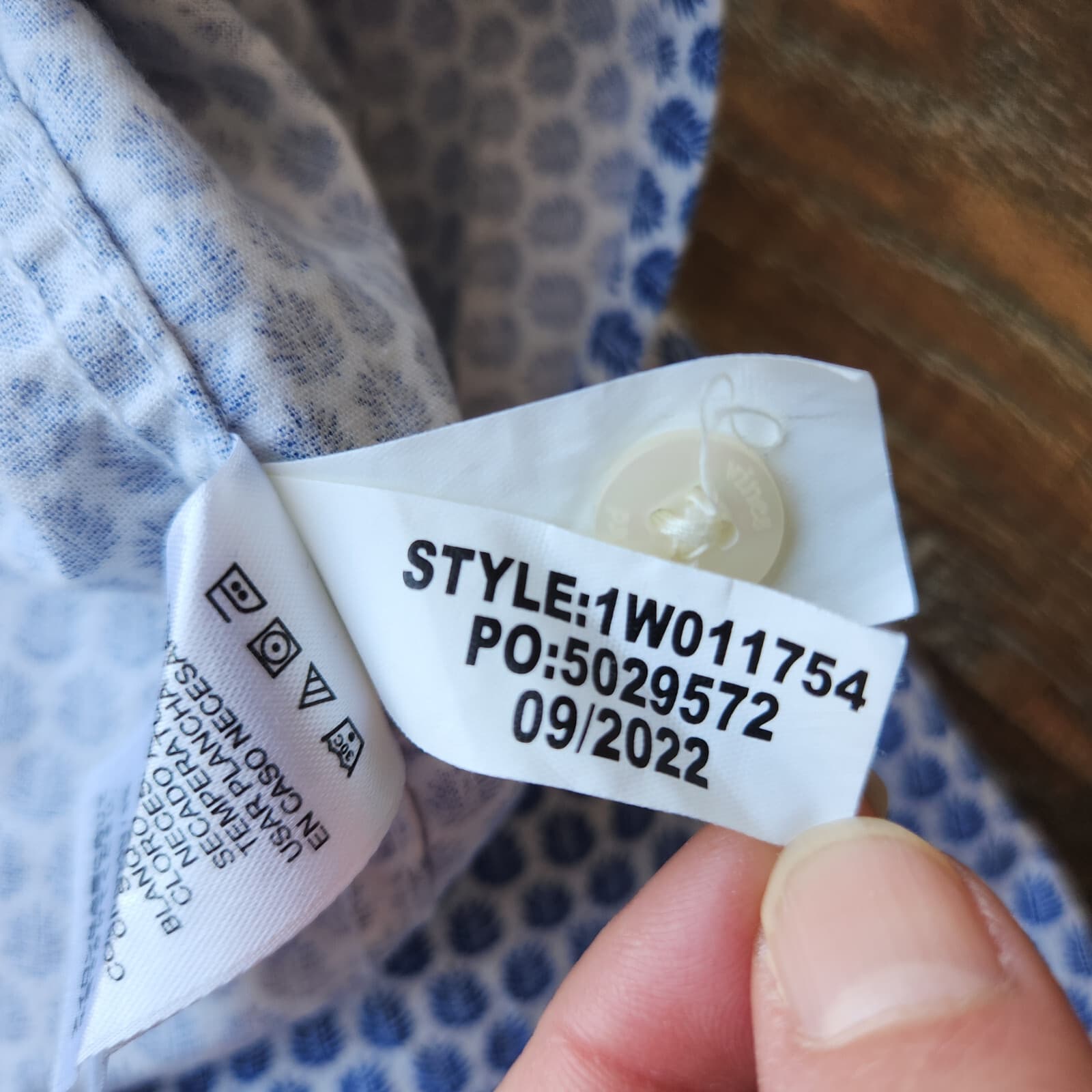 Vineyard Vines Men's 3XB Leaf-Printed Button-Up Shirt Short Sleeve Blue White - Thumbnail 10