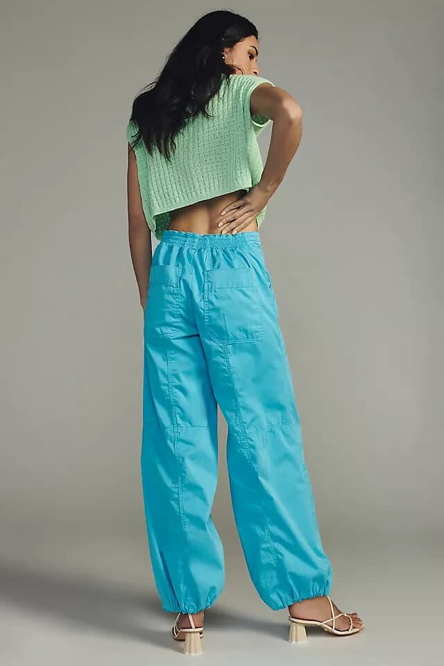 NWoT Maeve Anthropologie Clean Balloon Leg Pants Pocket Stretch Cotton Blue 4T - Thumbnail 6
