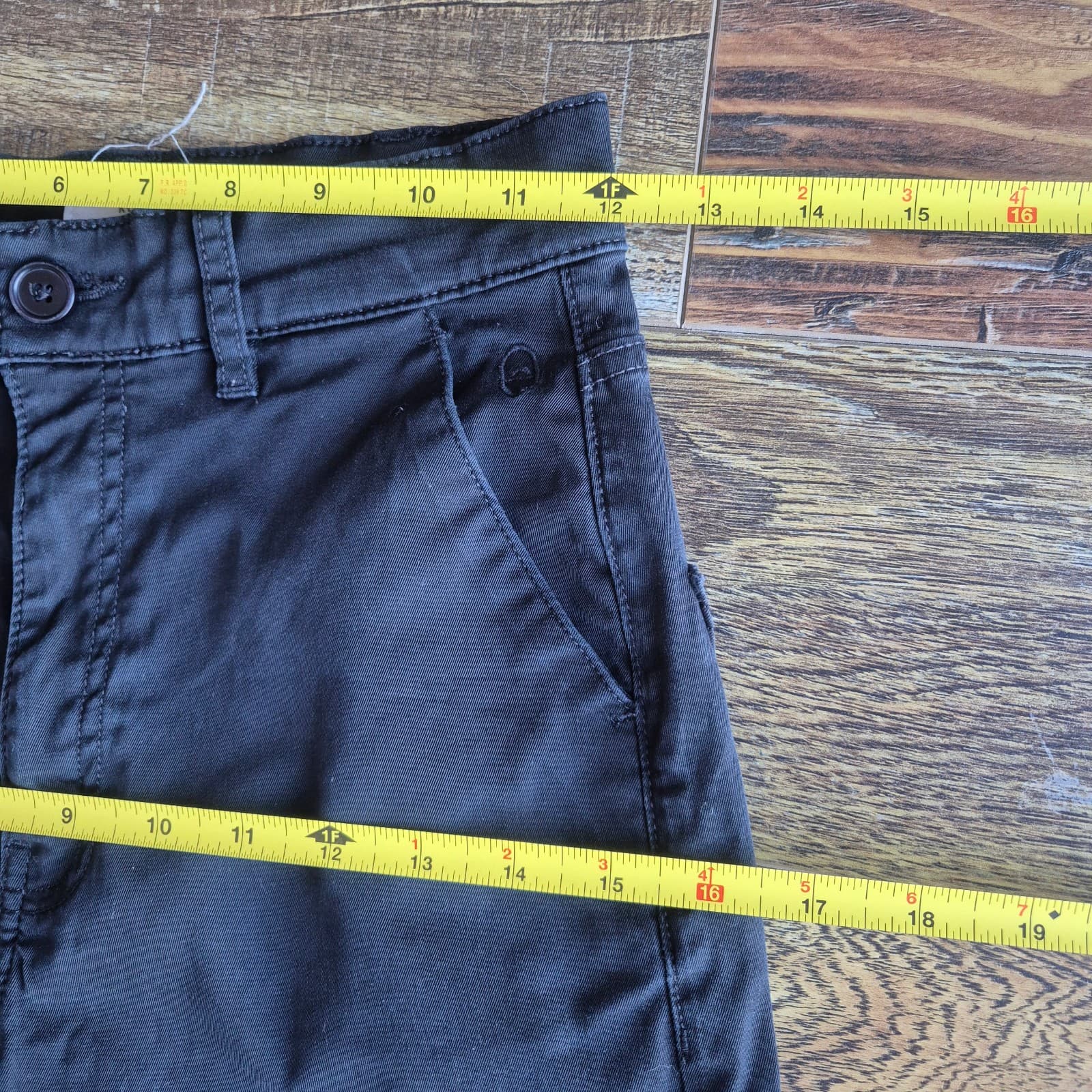 KOTN Egyptian Cotton Straigh Wide-Leg Copped Pants Zip Pocket Black Women's 0 - Thumbnail 12