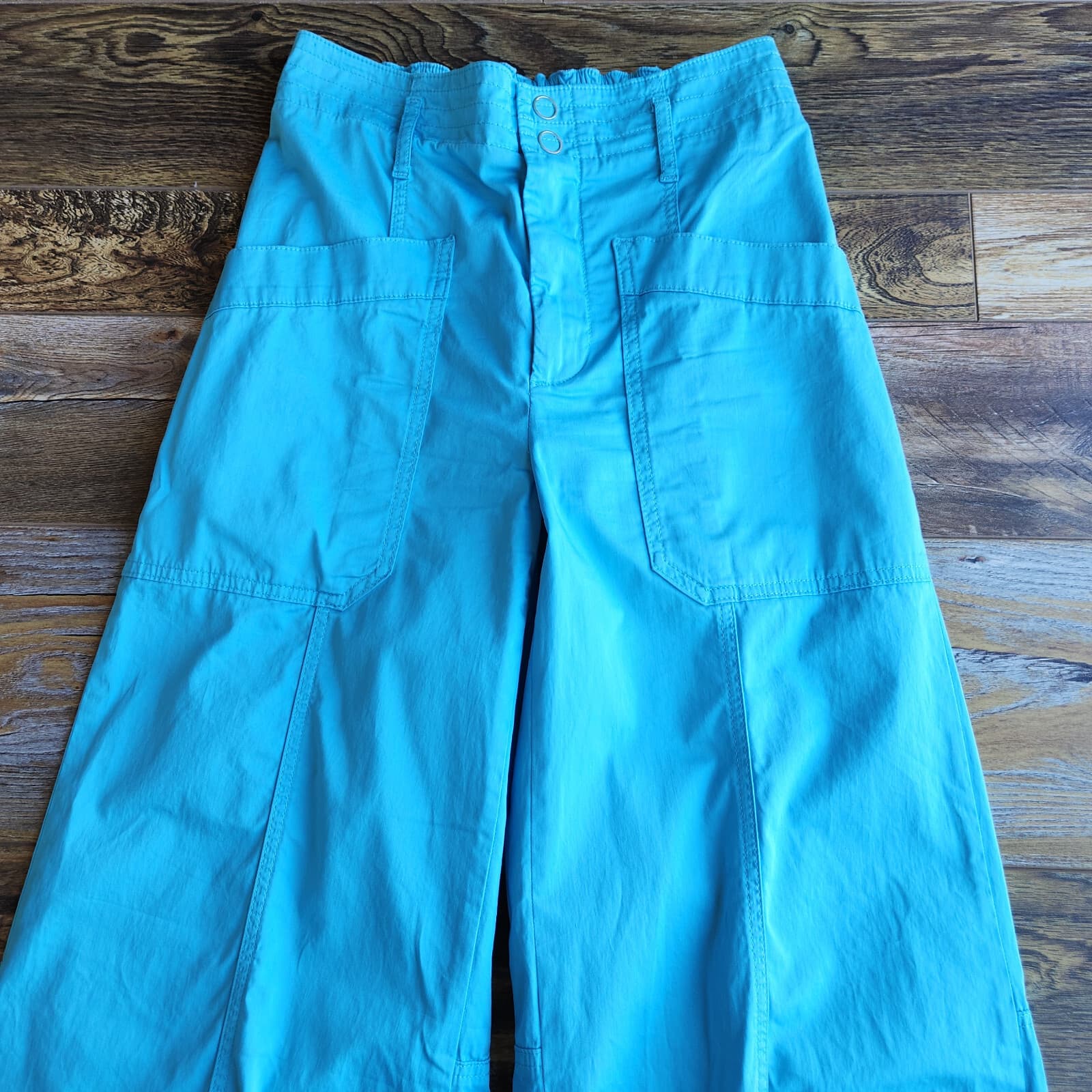 NWoT Maeve Anthropologie Clean Balloon Leg Pants Pocket Stretch Cotton Blue 4T - Thumbnail 4