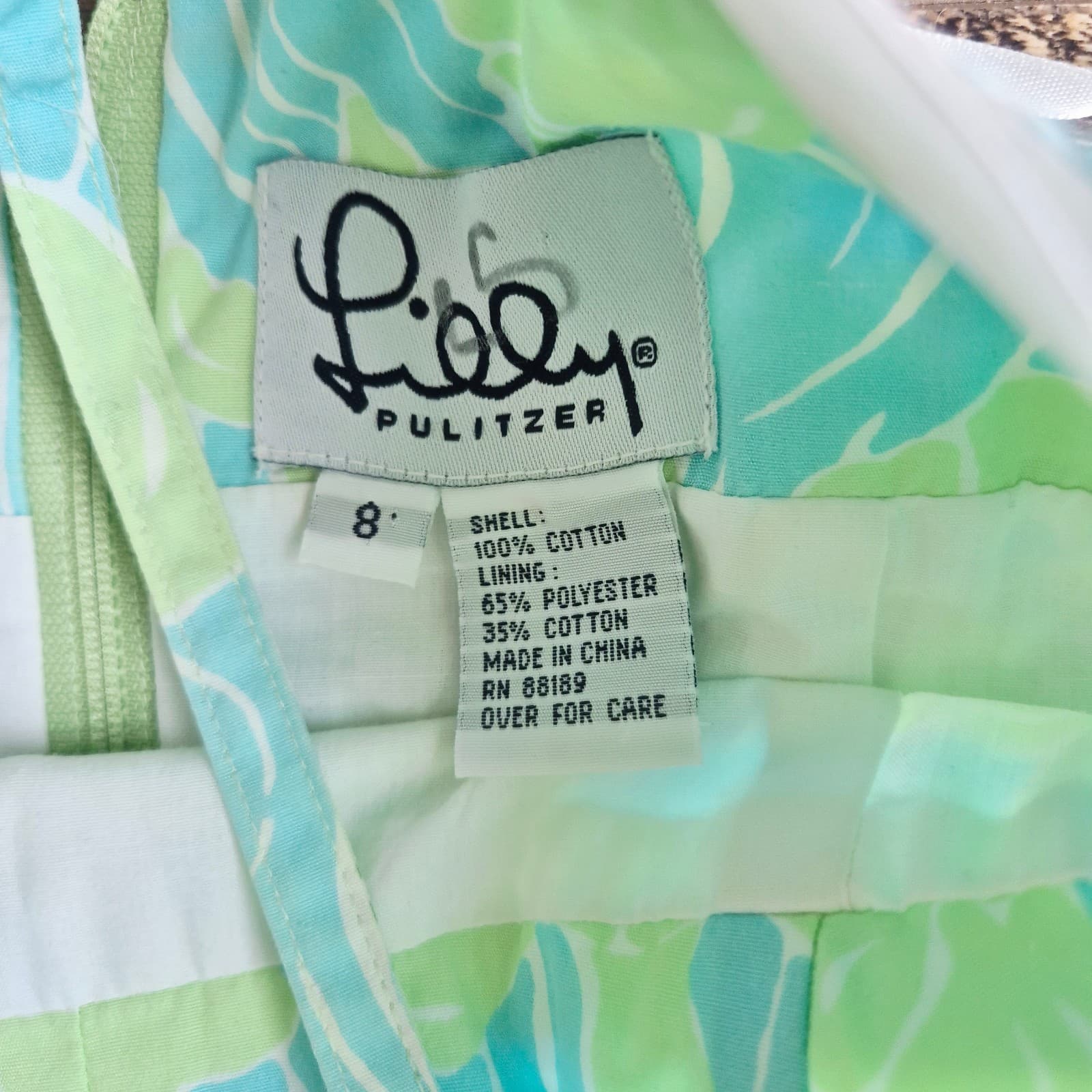 Vintage Lilly Pulitzer Turtle Printed Spaghetti Strap Mini Shift Sundress Sz.8 - Thumbnail 8