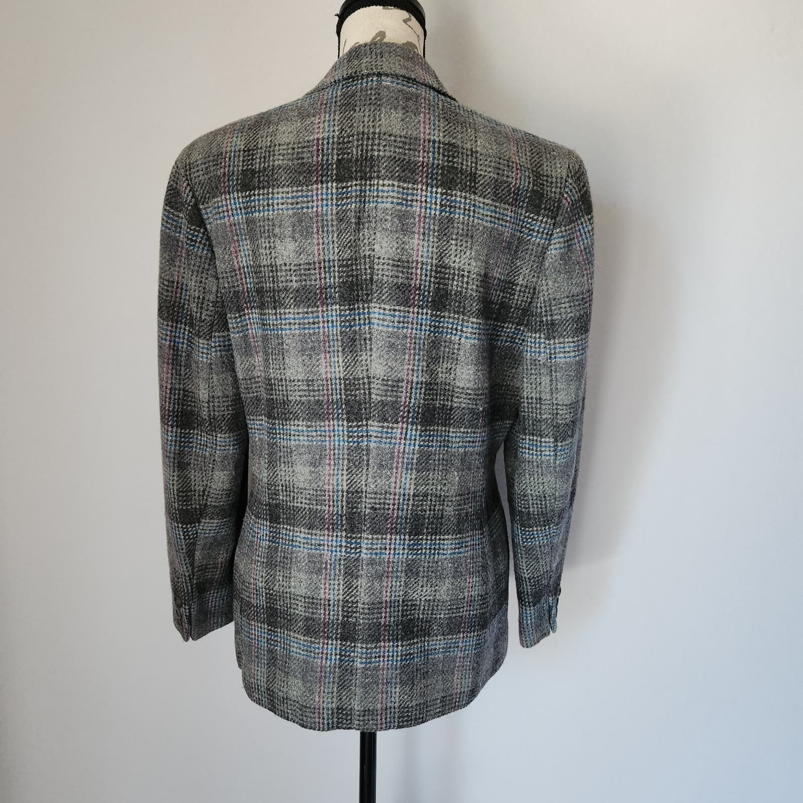 Vintage Pendleton 100% Virgin Wool Plaid Blazer 2-Button Lined Grey Women's 10 - Thumbnail 5