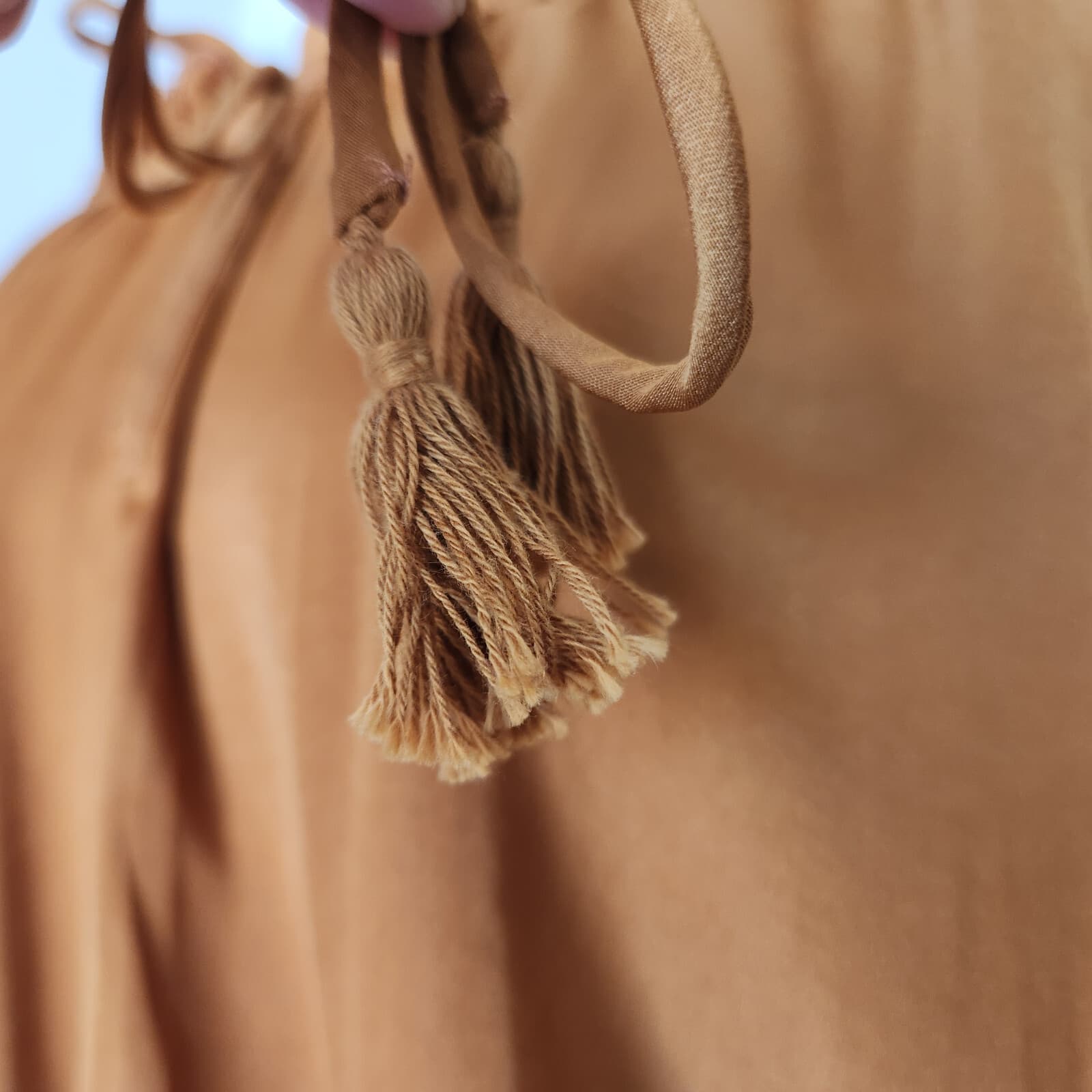NWT Free People Intimately All Tucks Bodysuit Tassel Satin Autumn Pearl Sz.XS - Thumbnail 7