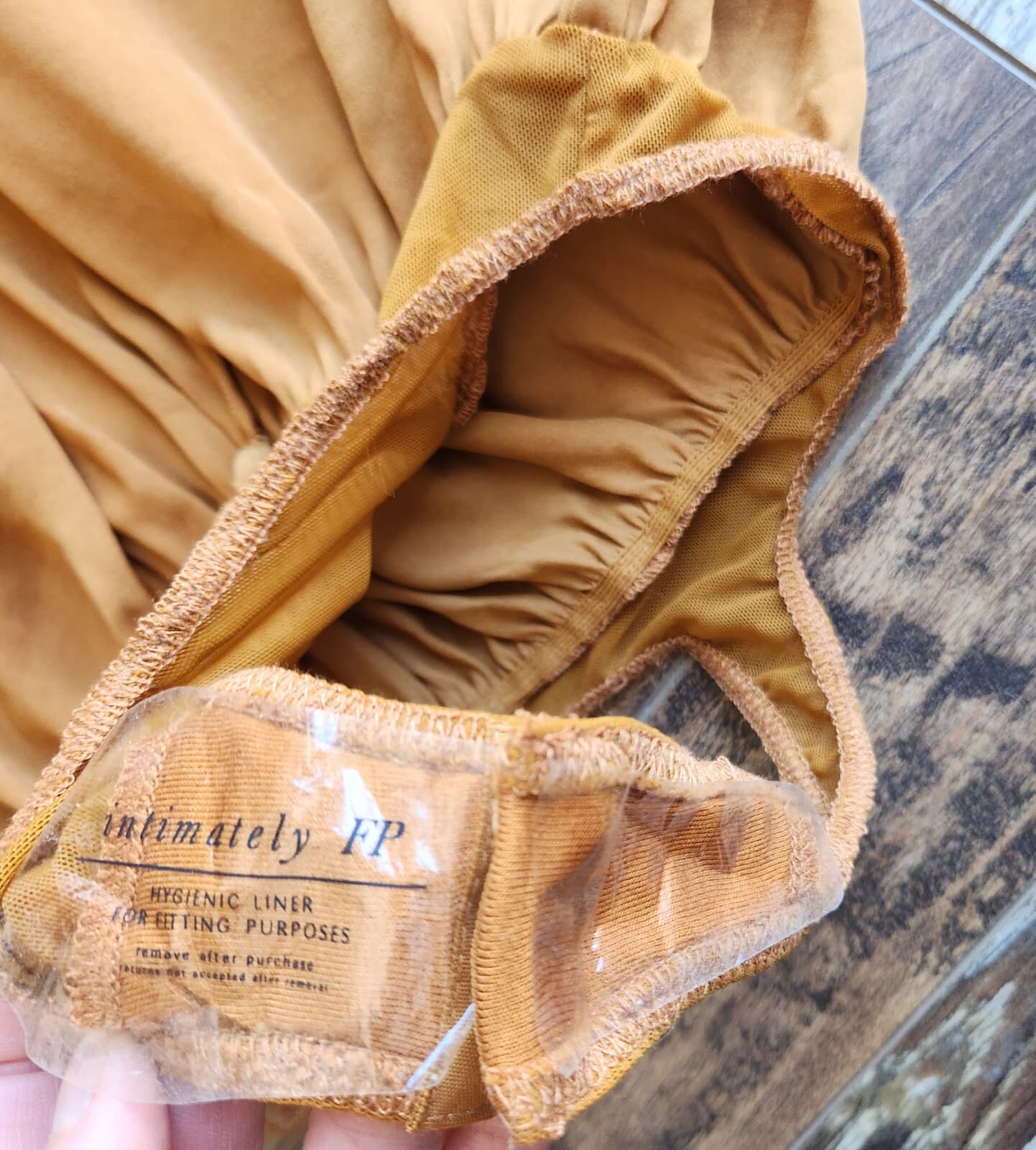 NWT Free People Intimately All Tucks Bodysuit Tassel Satin Autumn Pearl Sz.XS - Thumbnail 12