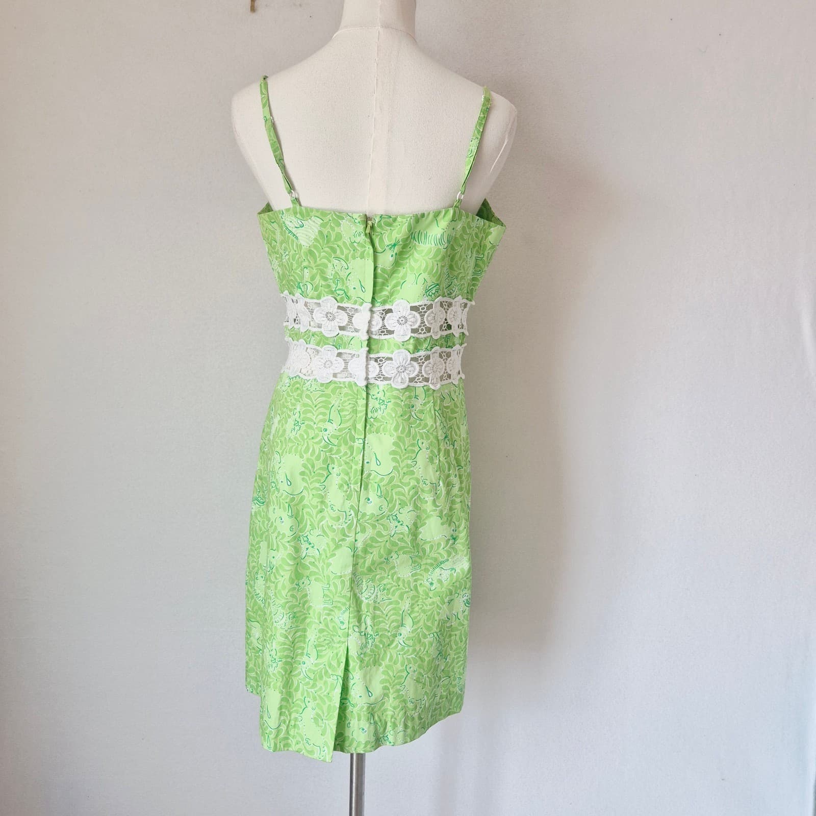Vintage Lilly Pulitzer Animal Printed Spaghetti Strap Mini Shift Sundress Sz.8 - Thumbnail 5