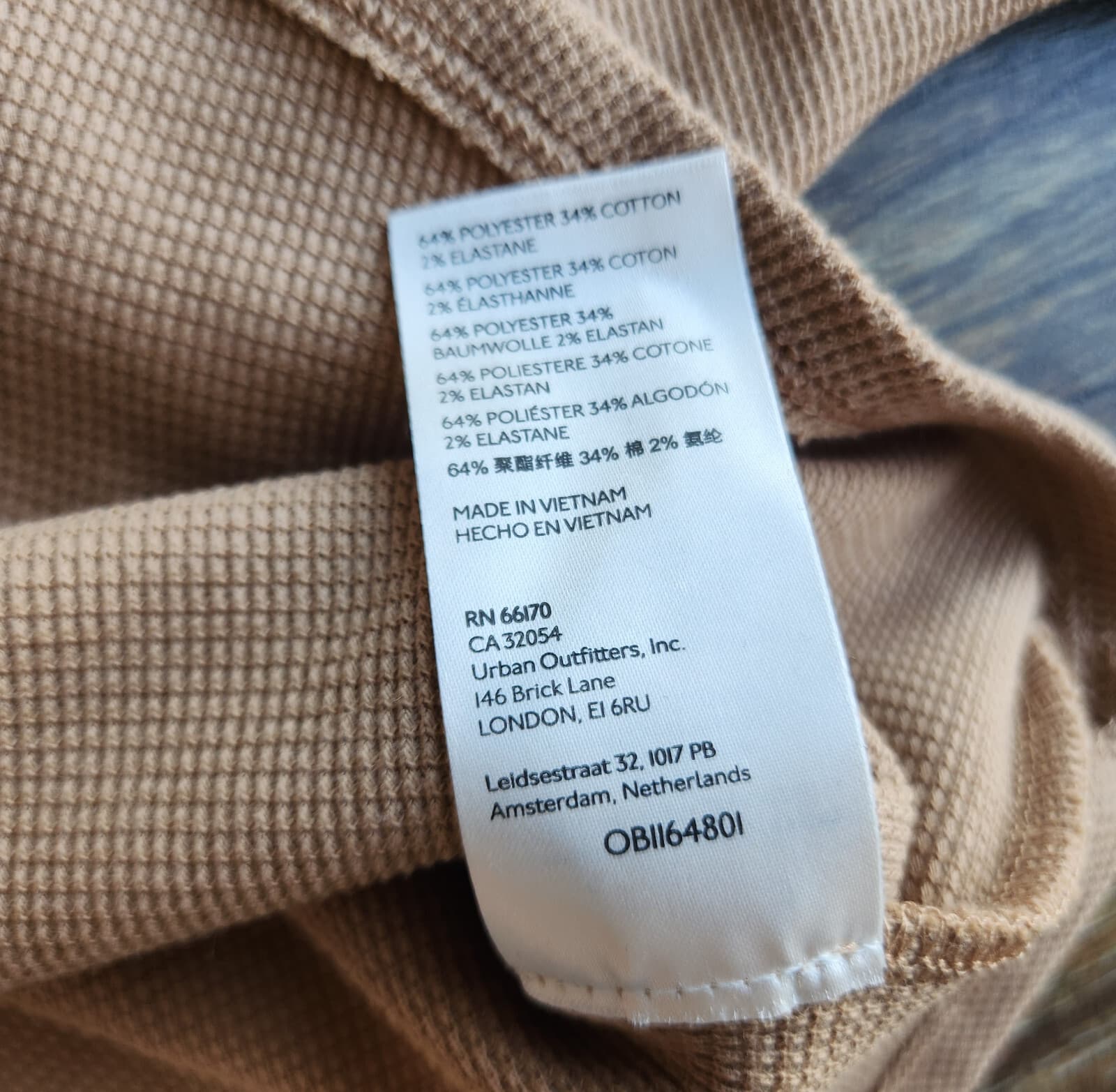 NWT We The Free Fuji Off The Shoulder Thermal Top Long Sleeve Pale Camel Sz.M - Thumbnail 12
