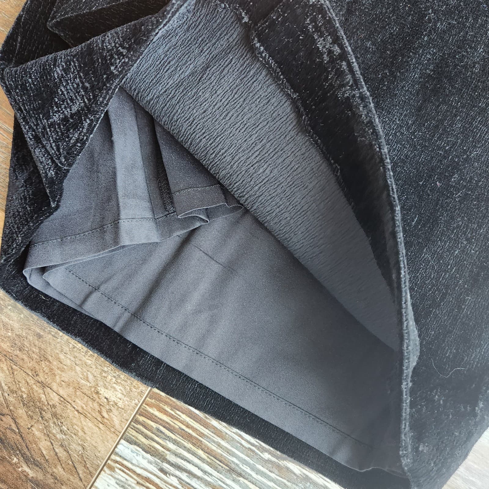 Vintage Escada Margaretha Ley Fleece Mini Pencil Skirt Lined Stretch Black Sz.36 - Thumbnail 2