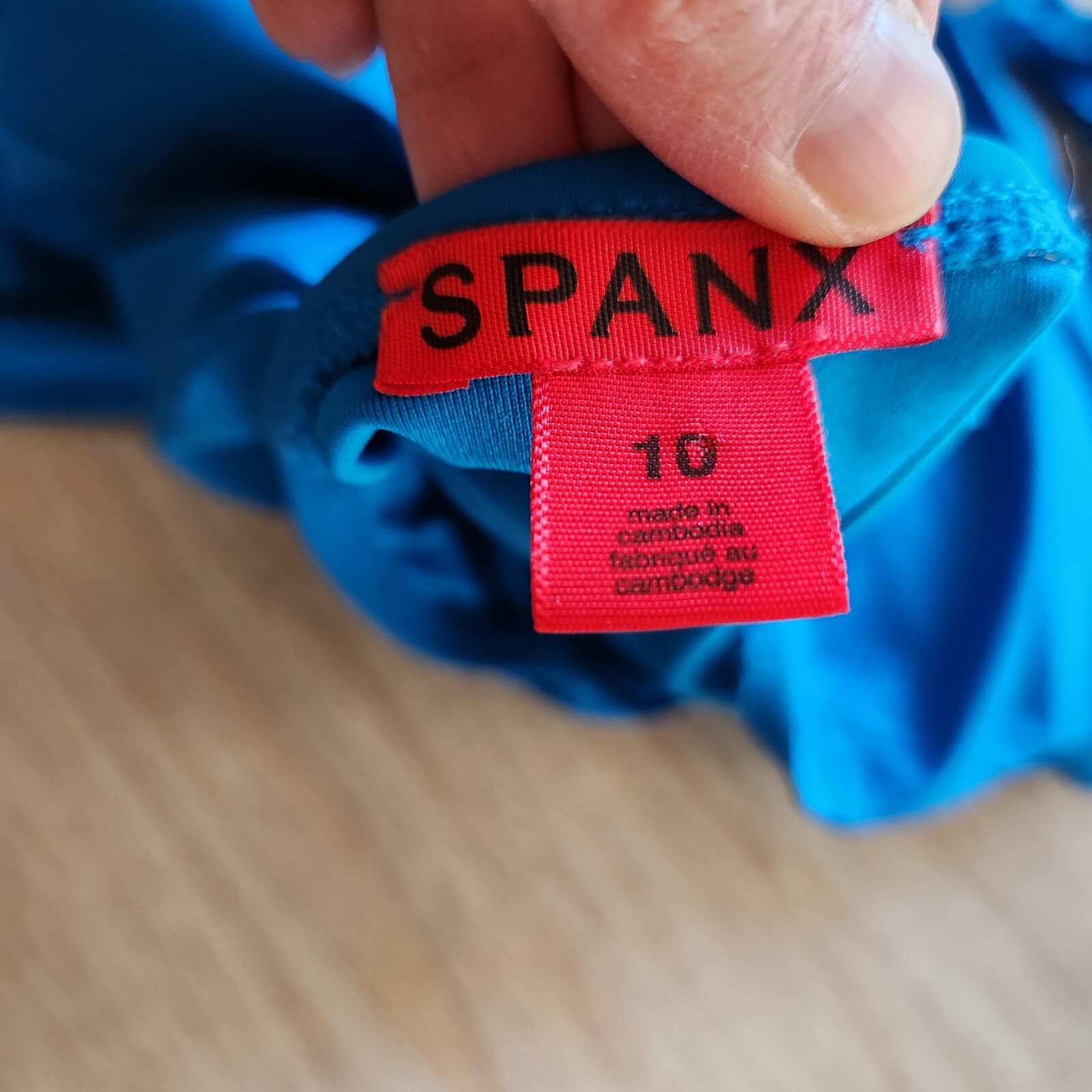 SPANX 2370 Belted Beauty Halter One-Piece Swimsuit Shaping Slimming Blue Sz.10 - Thumbnail 10