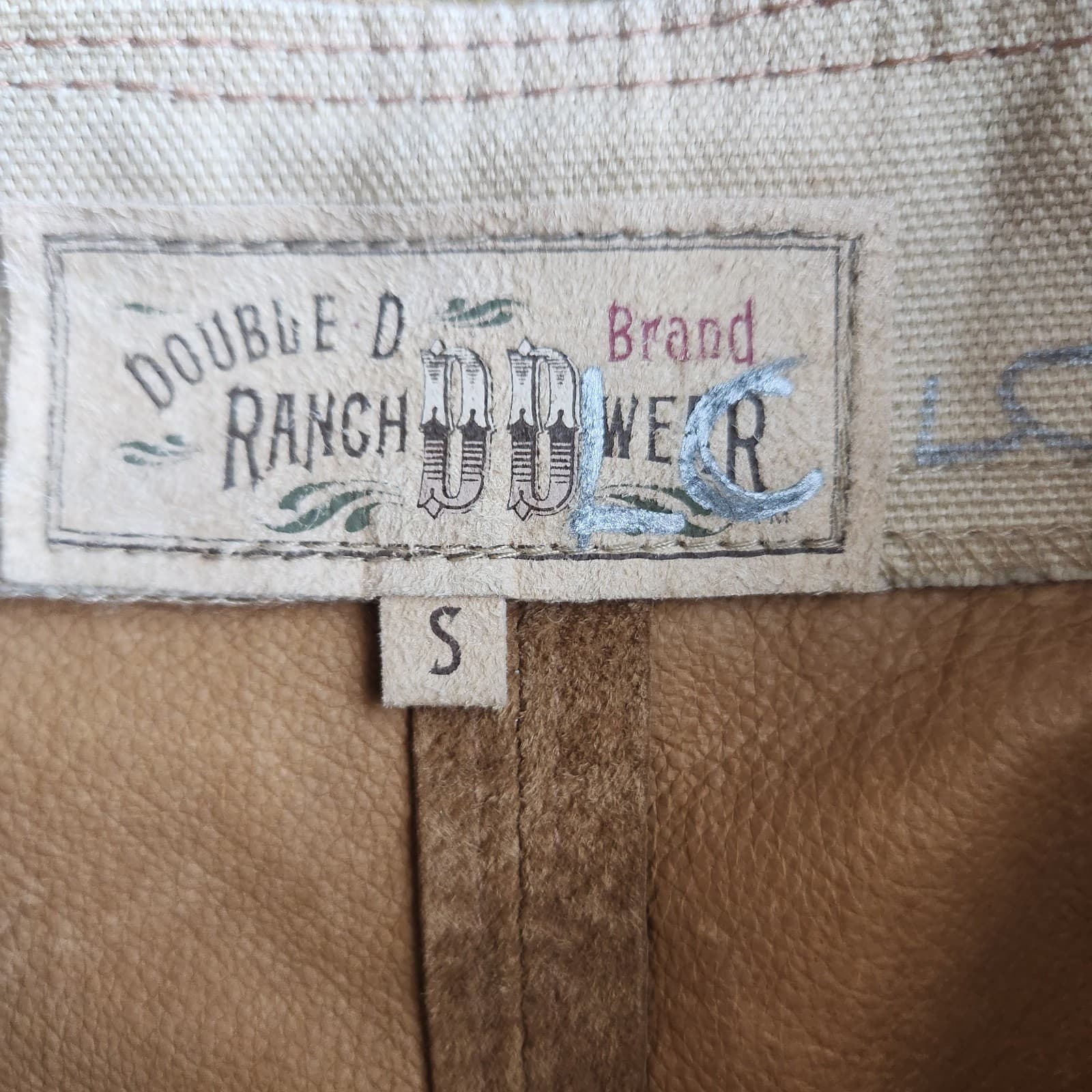 Vintage Double D Ranch Brown Suede Maxi Skirt Elastic-Waist Back-Slit Sz.S - Thumbnail 8