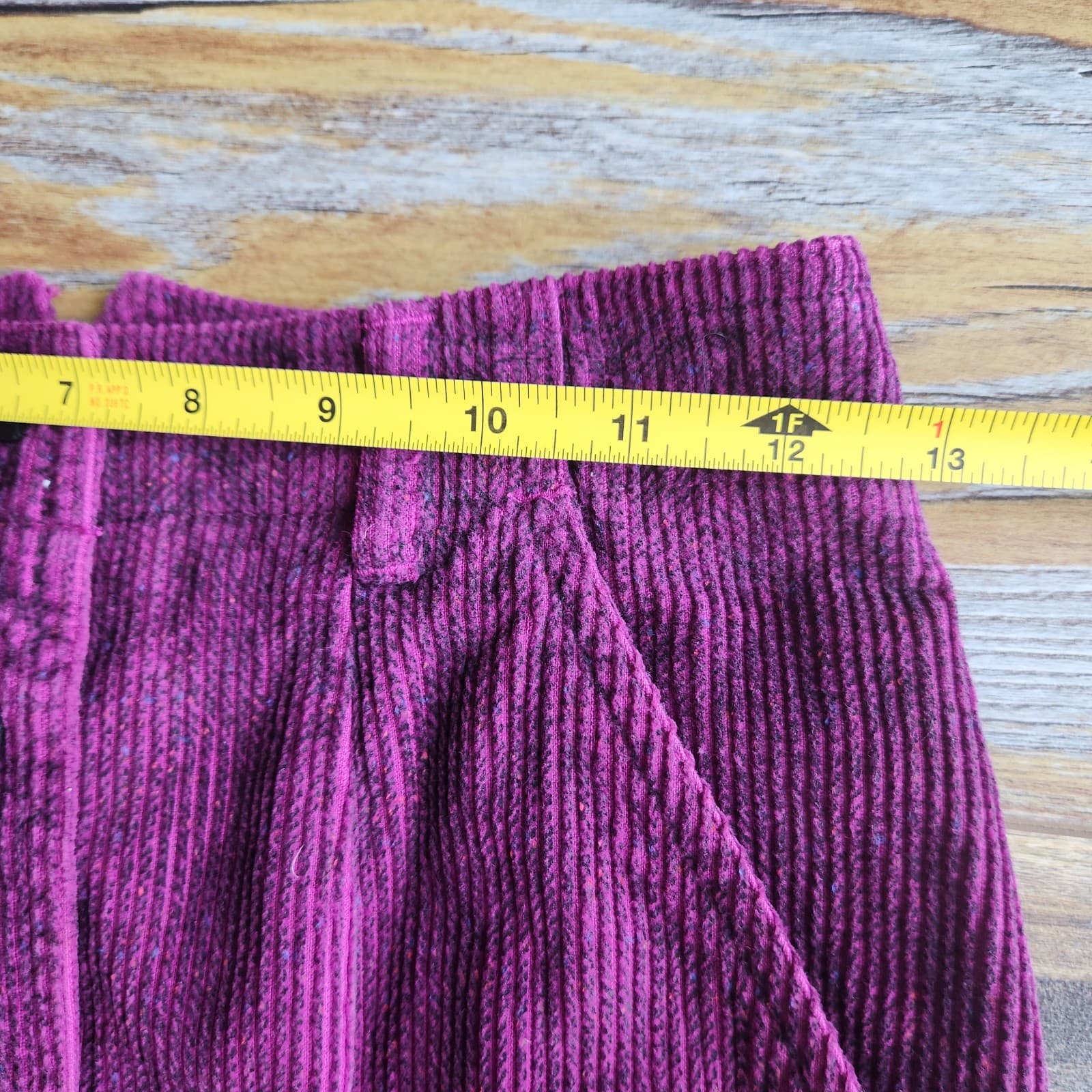 Vintage Liz Sport Corduroy High Waist Front Button Midi Pencil Skirt Purple Sz.4 - Thumbnail 7