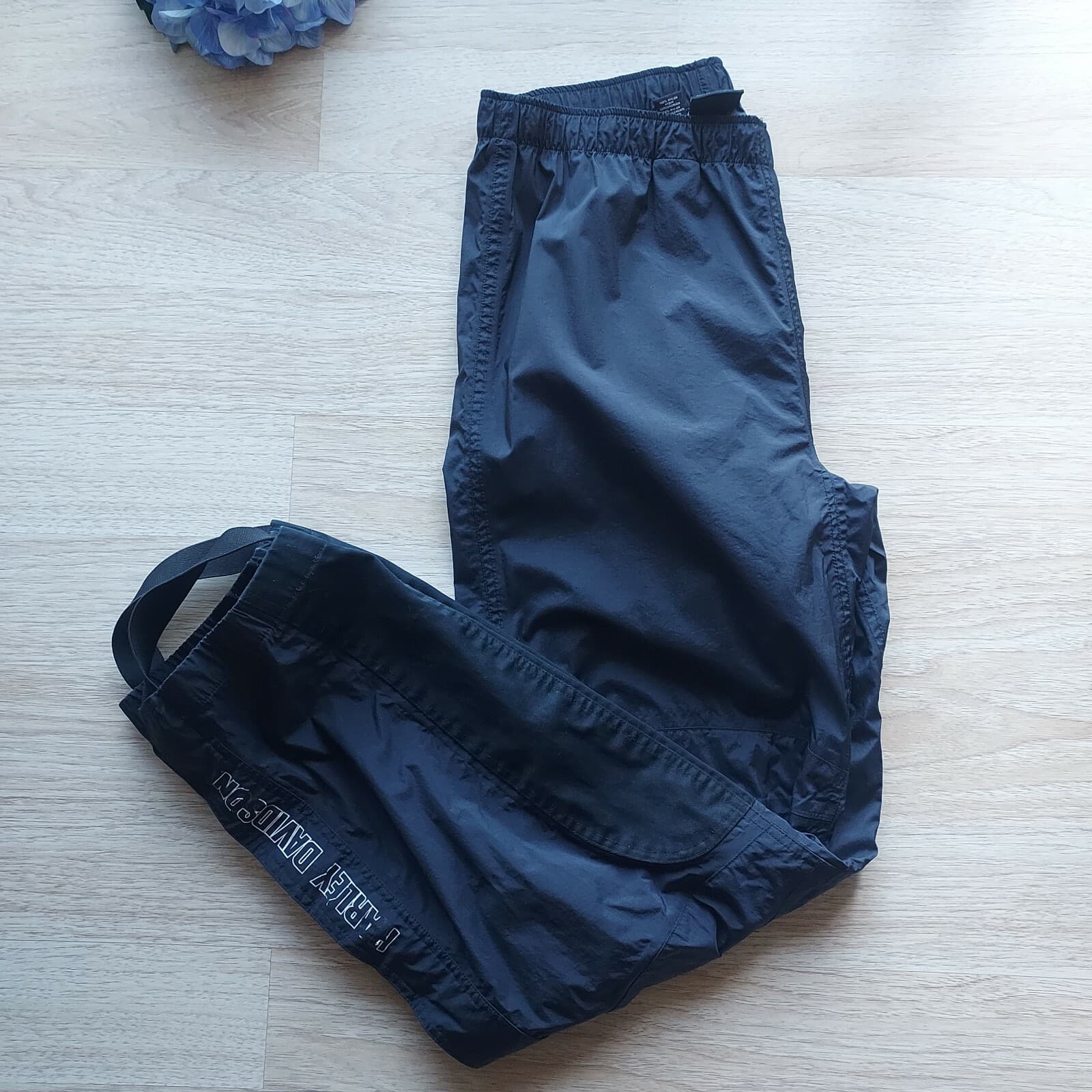Harley Davidson Motorcycle Stirrup Overpants Rain Pant Elastic Waist Black Men S - Thumbnail 2