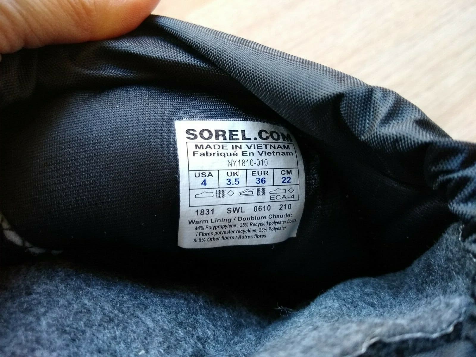 Sorel NWoB Kid's Winter Boots Warm Lining Waterproof Black/Blue Sz.US4 EUR36 - Thumbnail 8