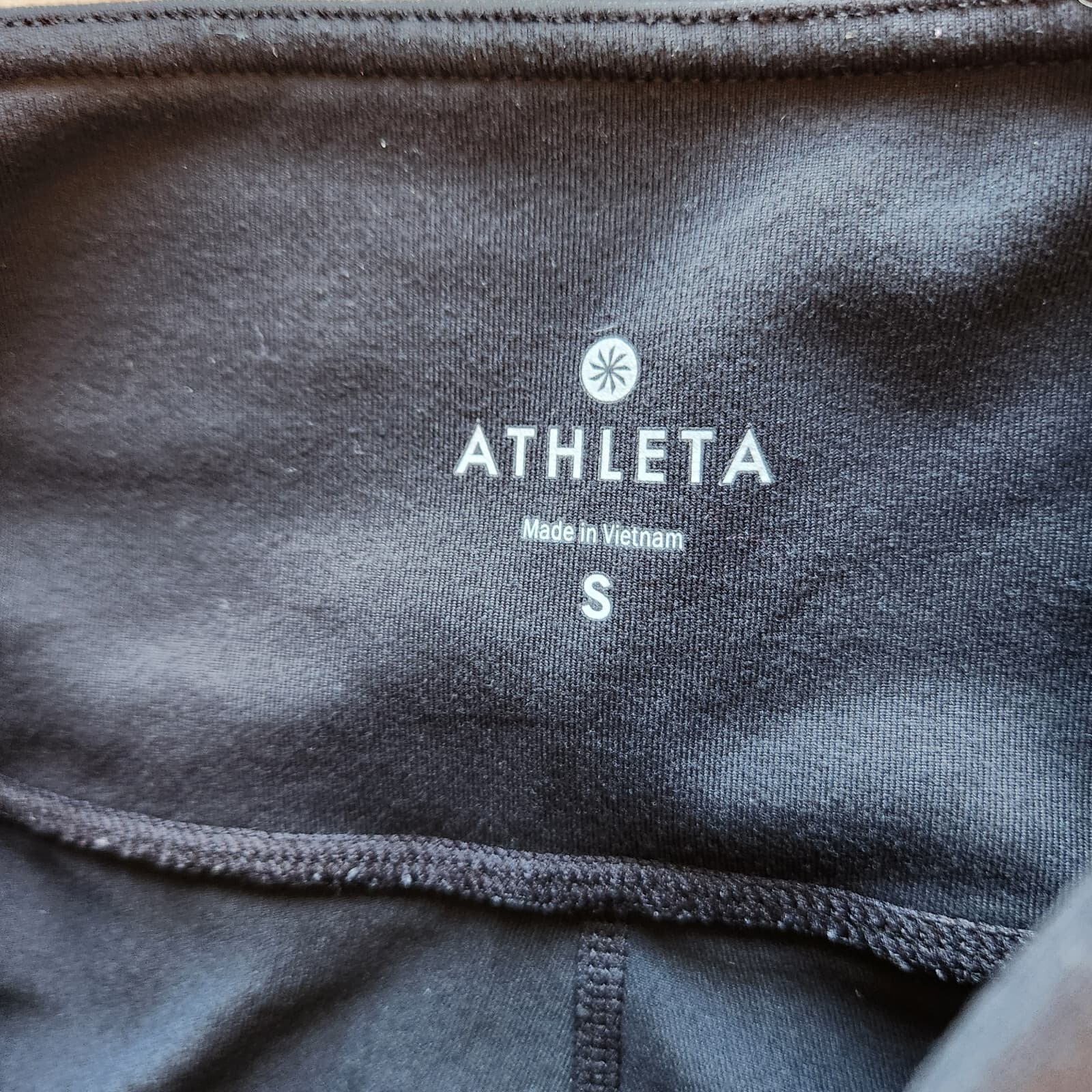 Athleta Delancey Gleam Faux Leather Front Tight Leggings Stretch Black Women's S - Thumbnail 7