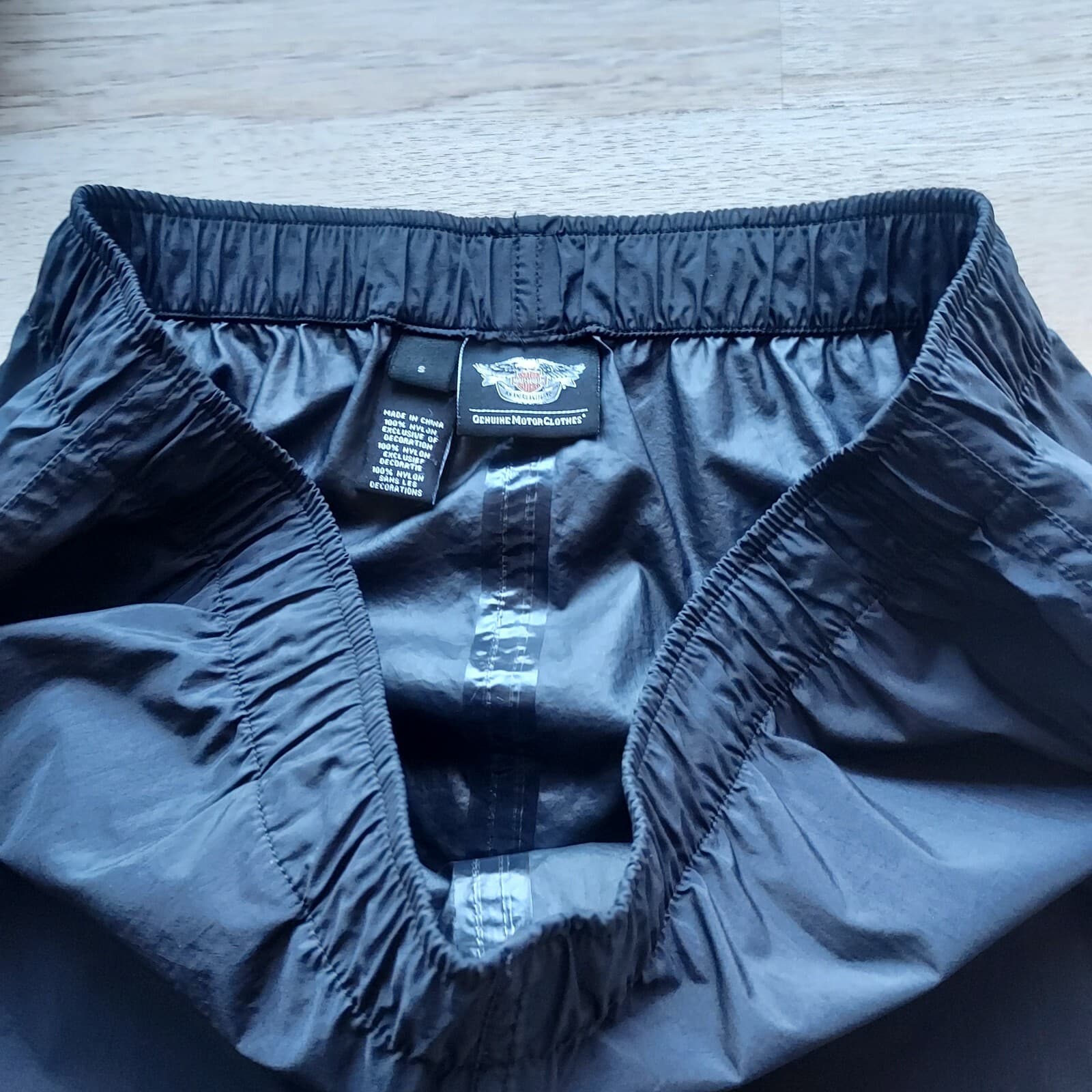 Harley Davidson Motorcycle Stirrup Overpants Rain Pant Elastic Waist Black Men S - Thumbnail 8