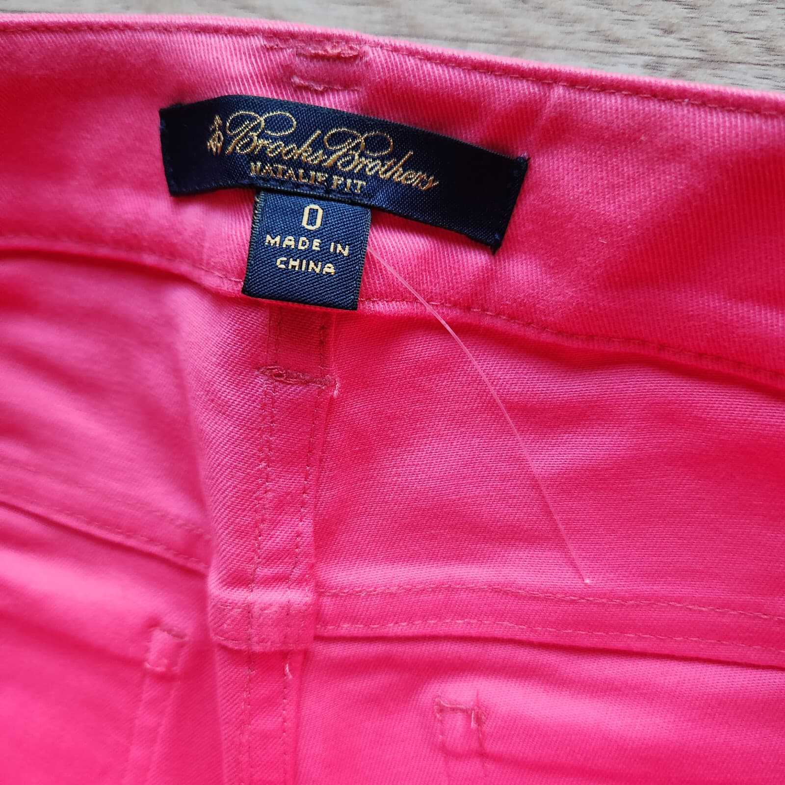 NWoT Brooks Brothers Natalie Fit Pant Zip Slim Leg Stretch Cotton Pink Sz.O $148 - Thumbnail 7