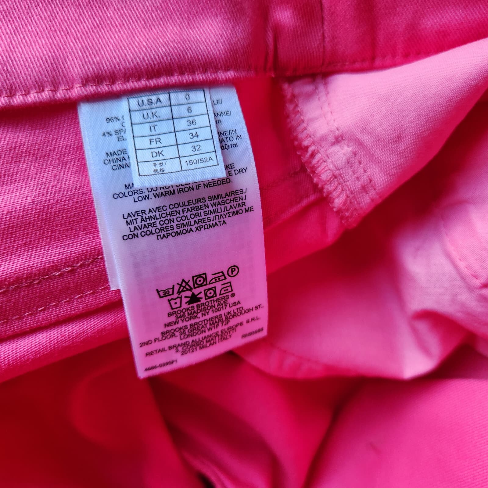 NWoT Brooks Brothers Natalie Fit Pant Zip Slim Leg Stretch Cotton Pink Sz.O $148 - Thumbnail 8