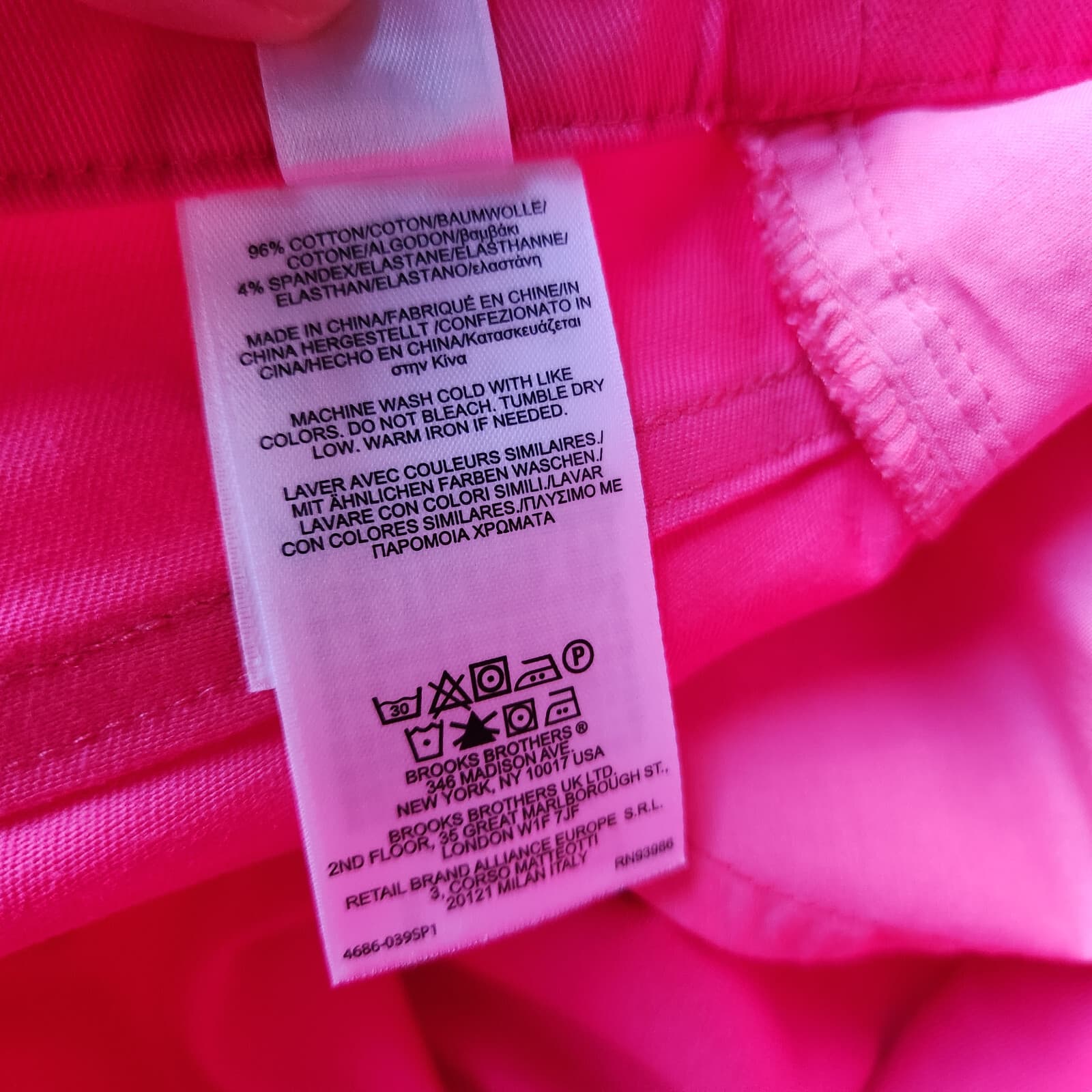 NWoT Brooks Brothers Natalie Fit Pant Zip Slim Leg Stretch Cotton Pink Sz.O $148 - Thumbnail 9