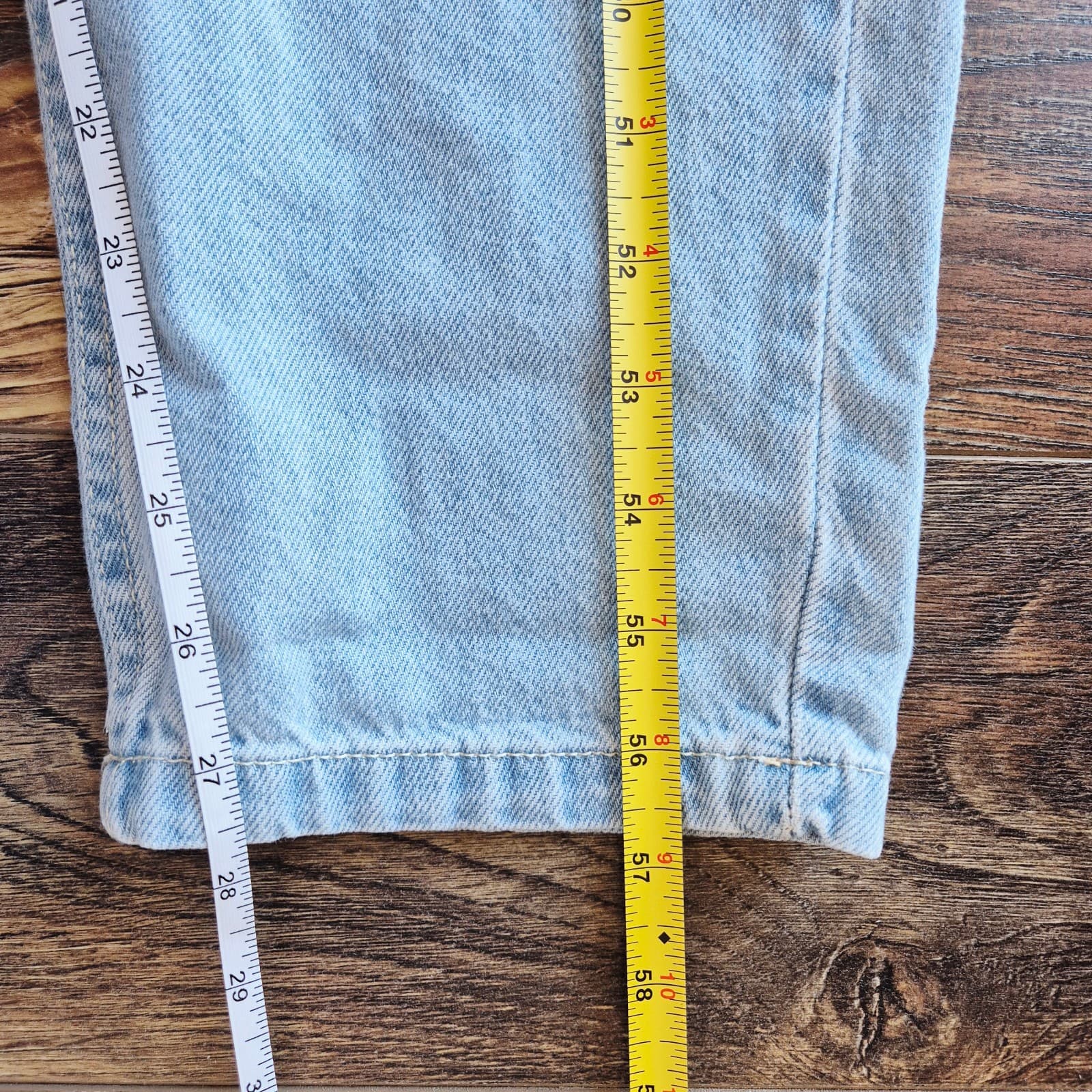 NWoT We The Free Marci Denim Jumpsuit Button Short Sleeve Light Washed Blue Sz.S - Thumbnail 13